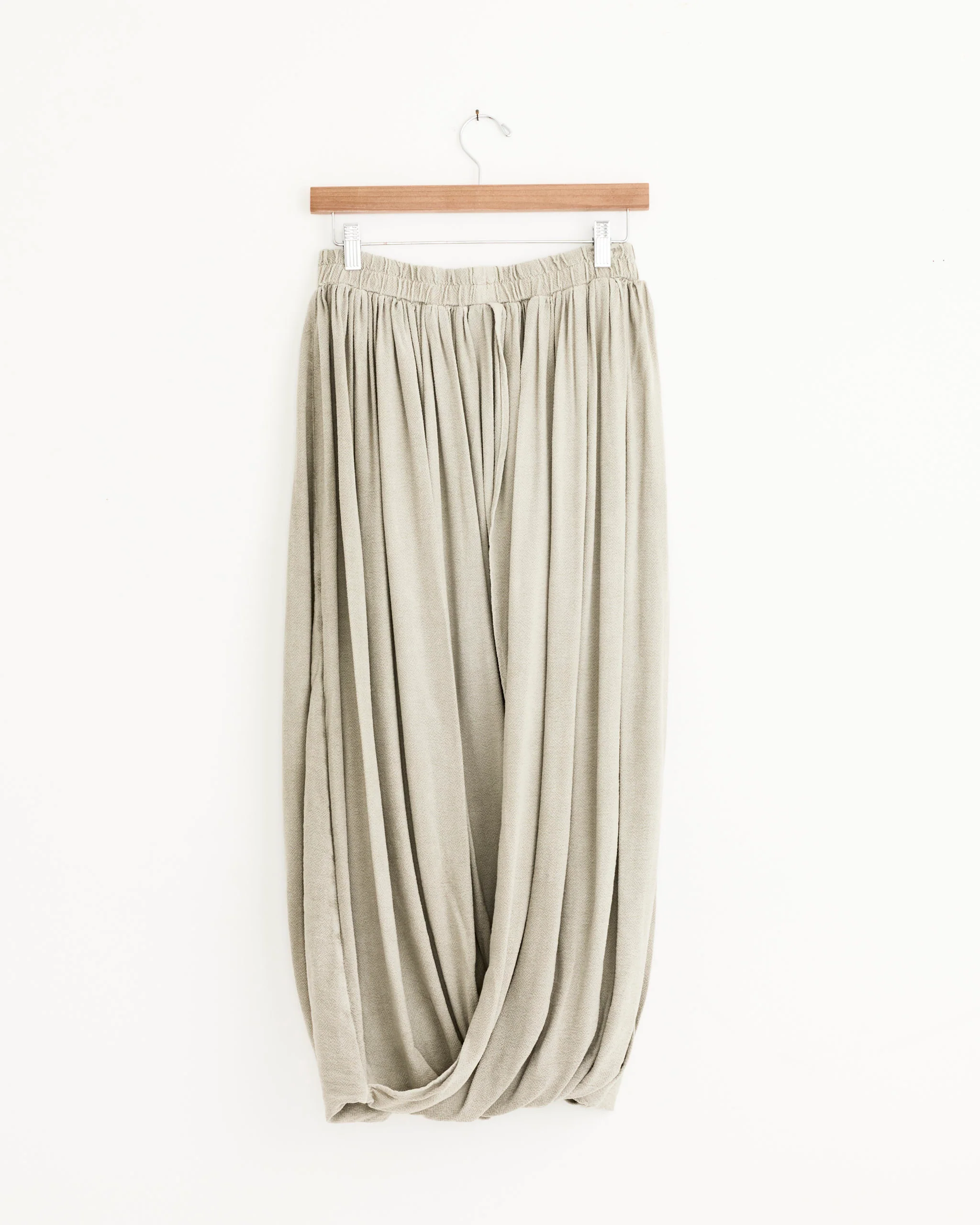 Double Layered Drapy Skirt in Limestone - Image 3