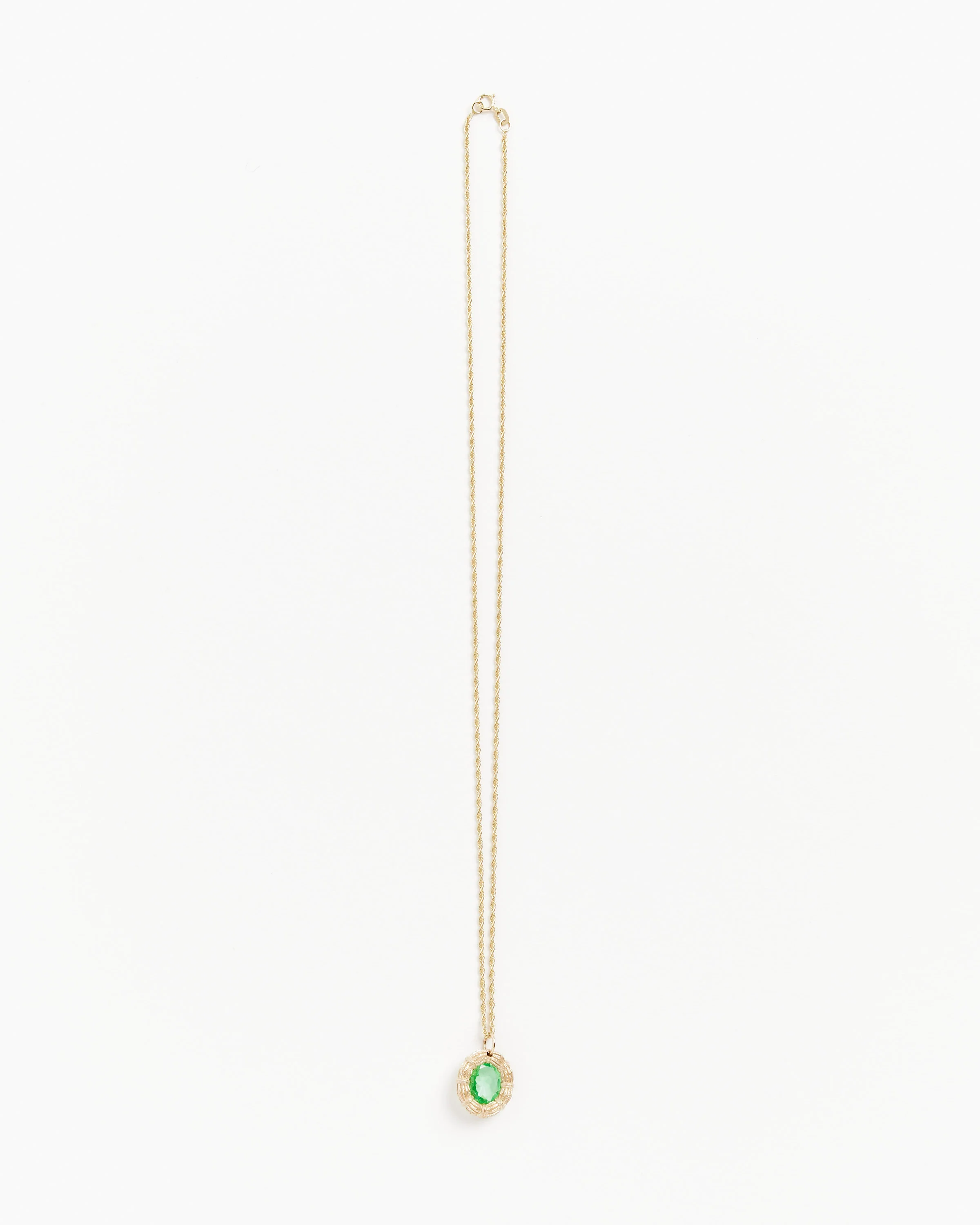 Bound Willow Pendant in Green / Gold