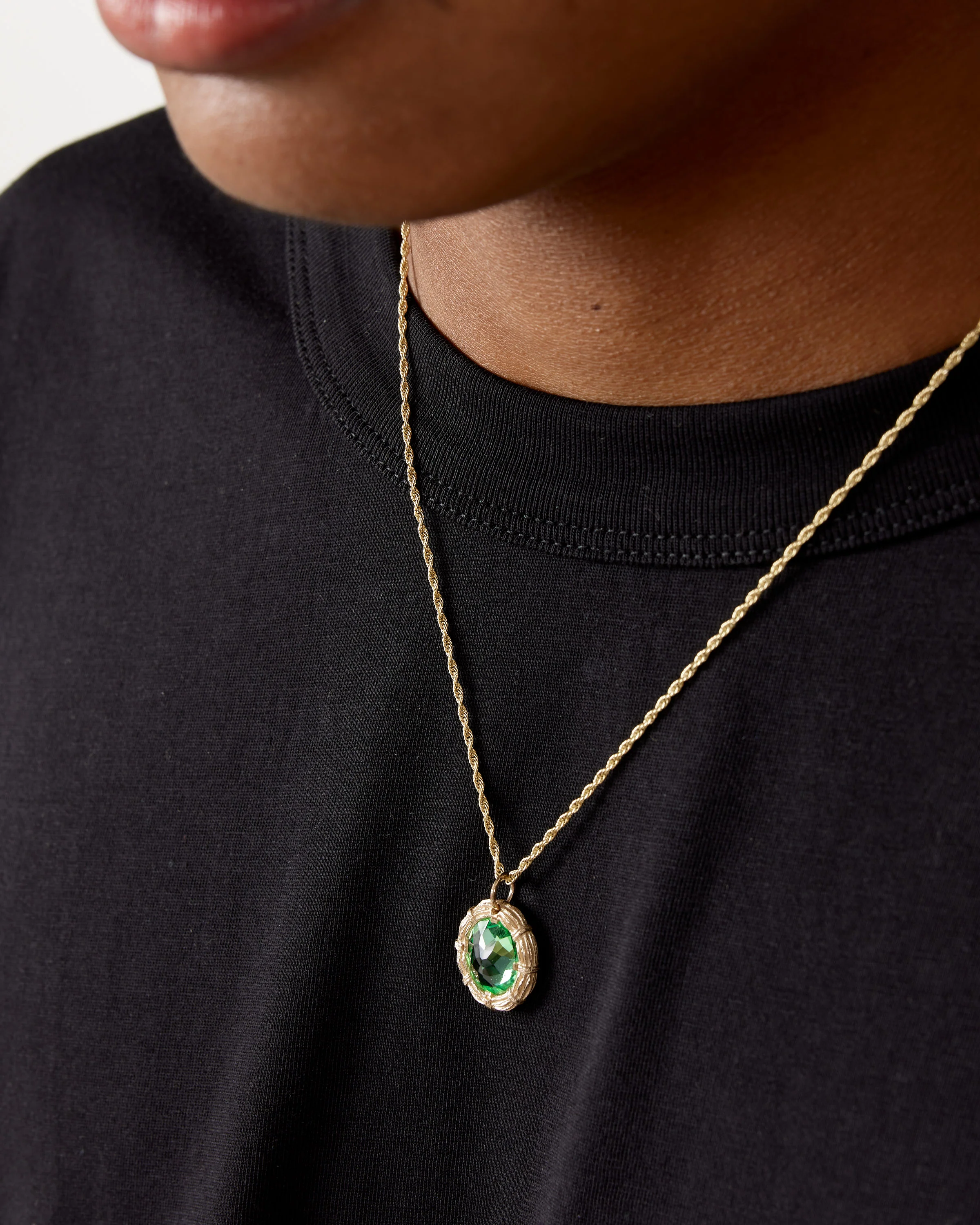 Bound Willow Pendant in Green / Gold - Image 4
