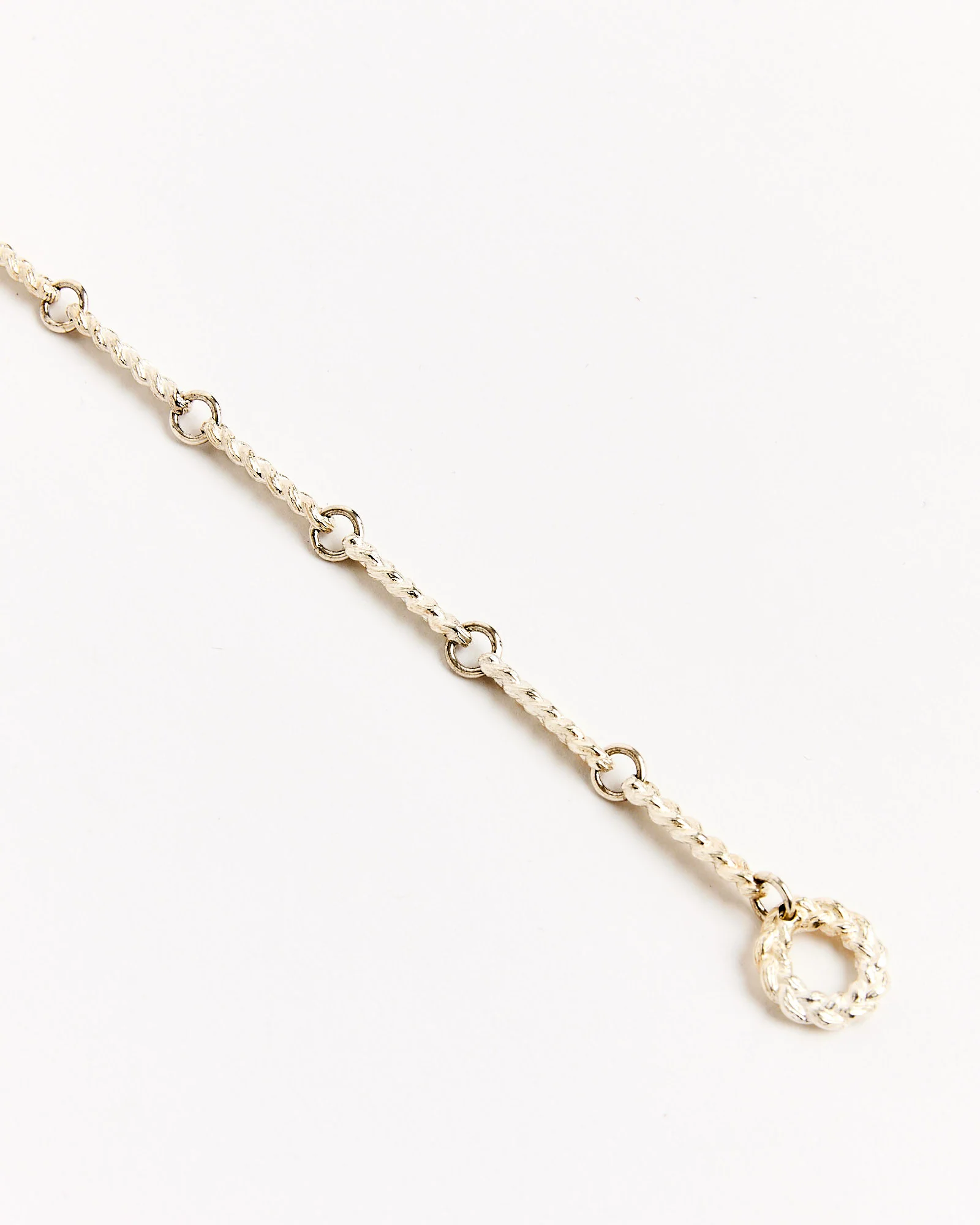 Braided Link Bracelet in Silver - Image 2