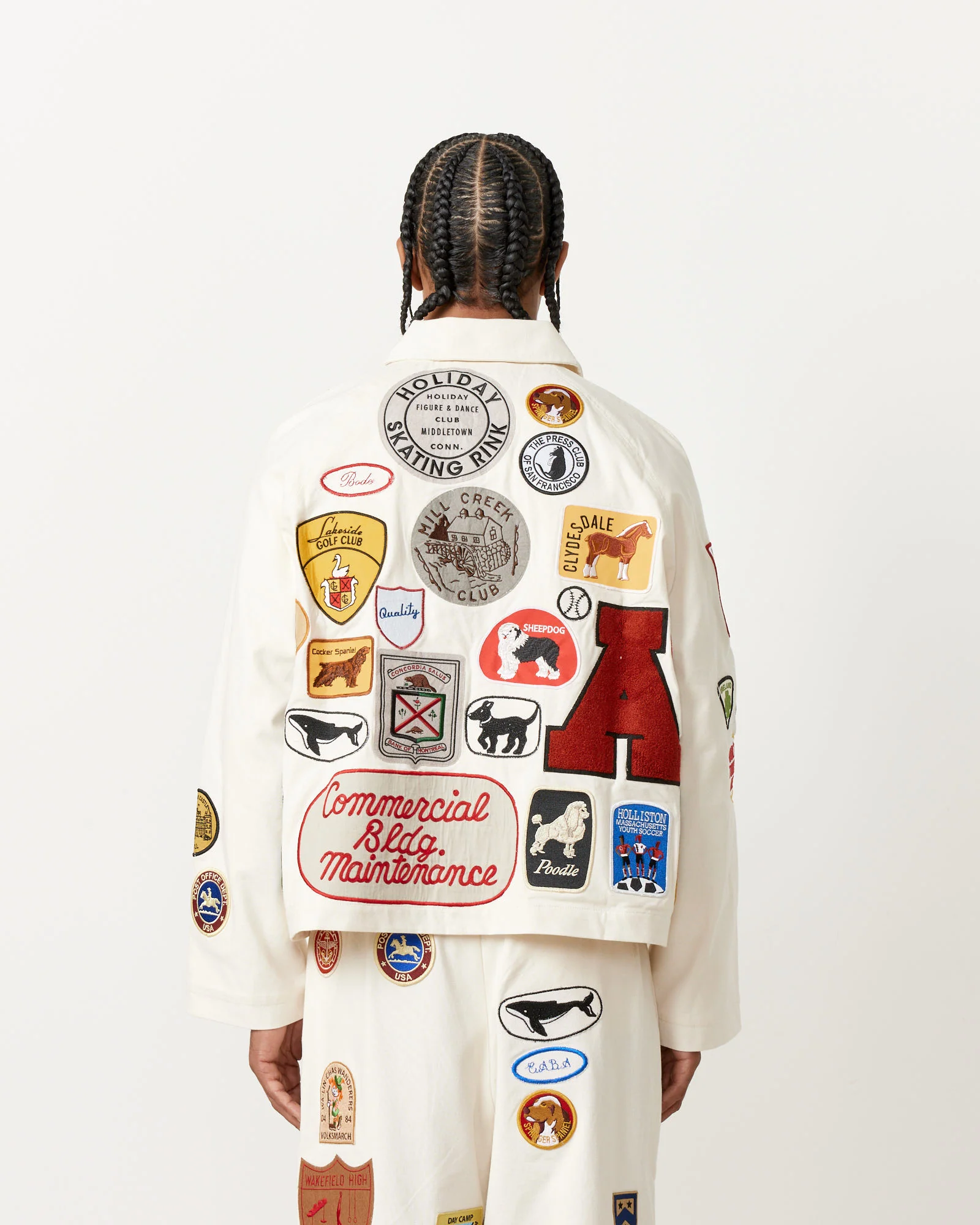 Cambridge Patch Jacket in White Multi - Image 2