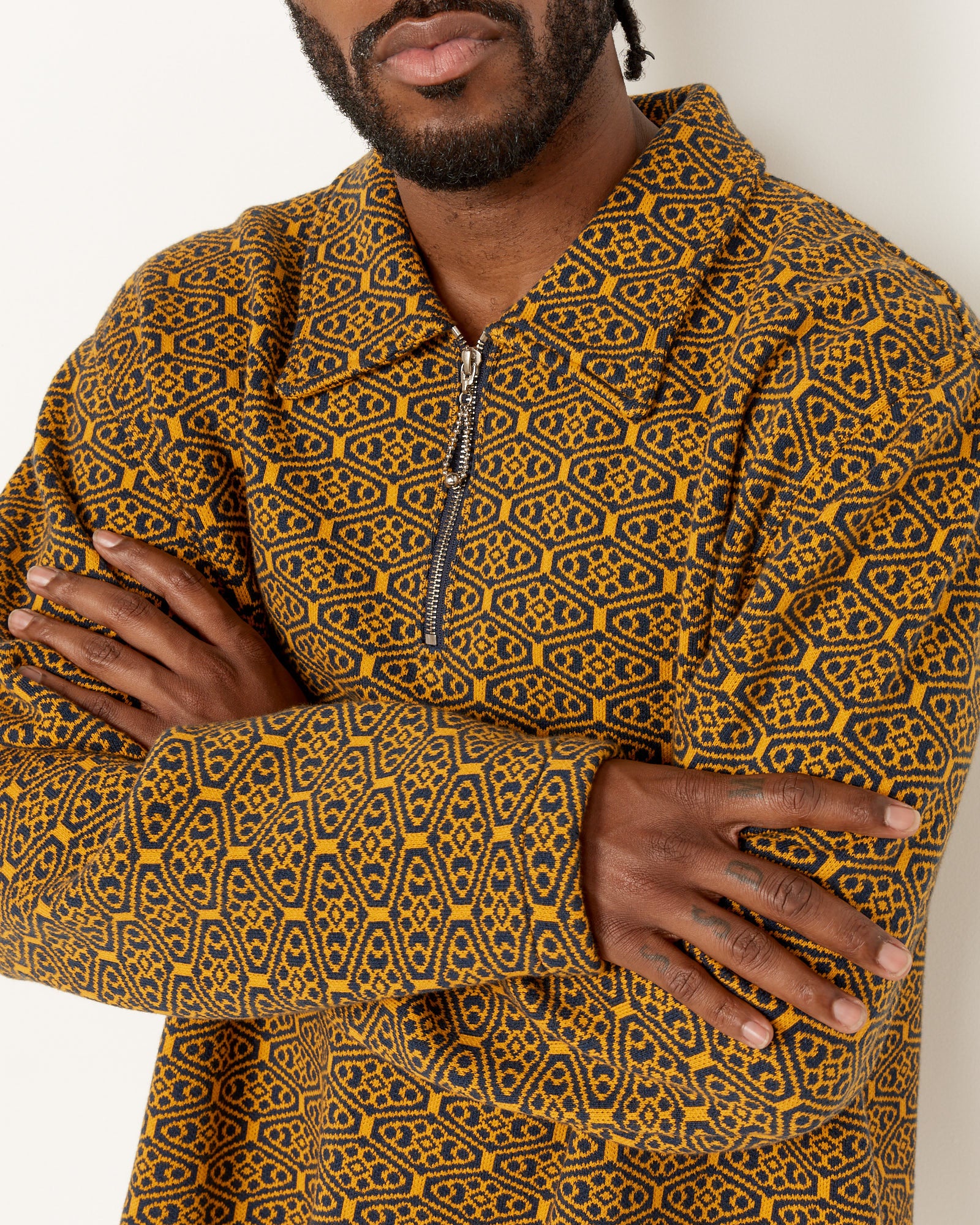 Crescent Jacquard Quarter Zip - Image 5
