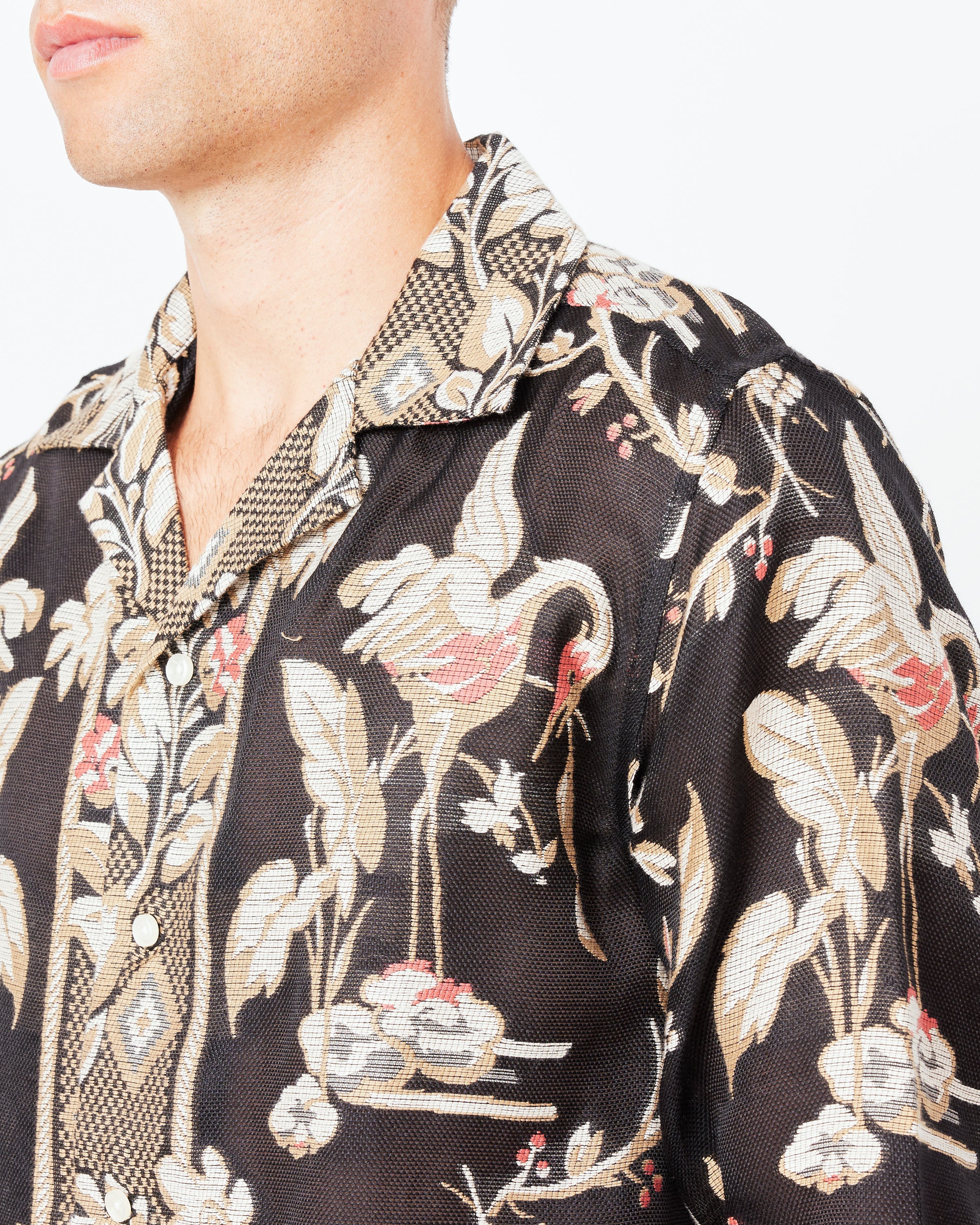 Sheer Cranes Long Sleeve Shirt - Image 3
