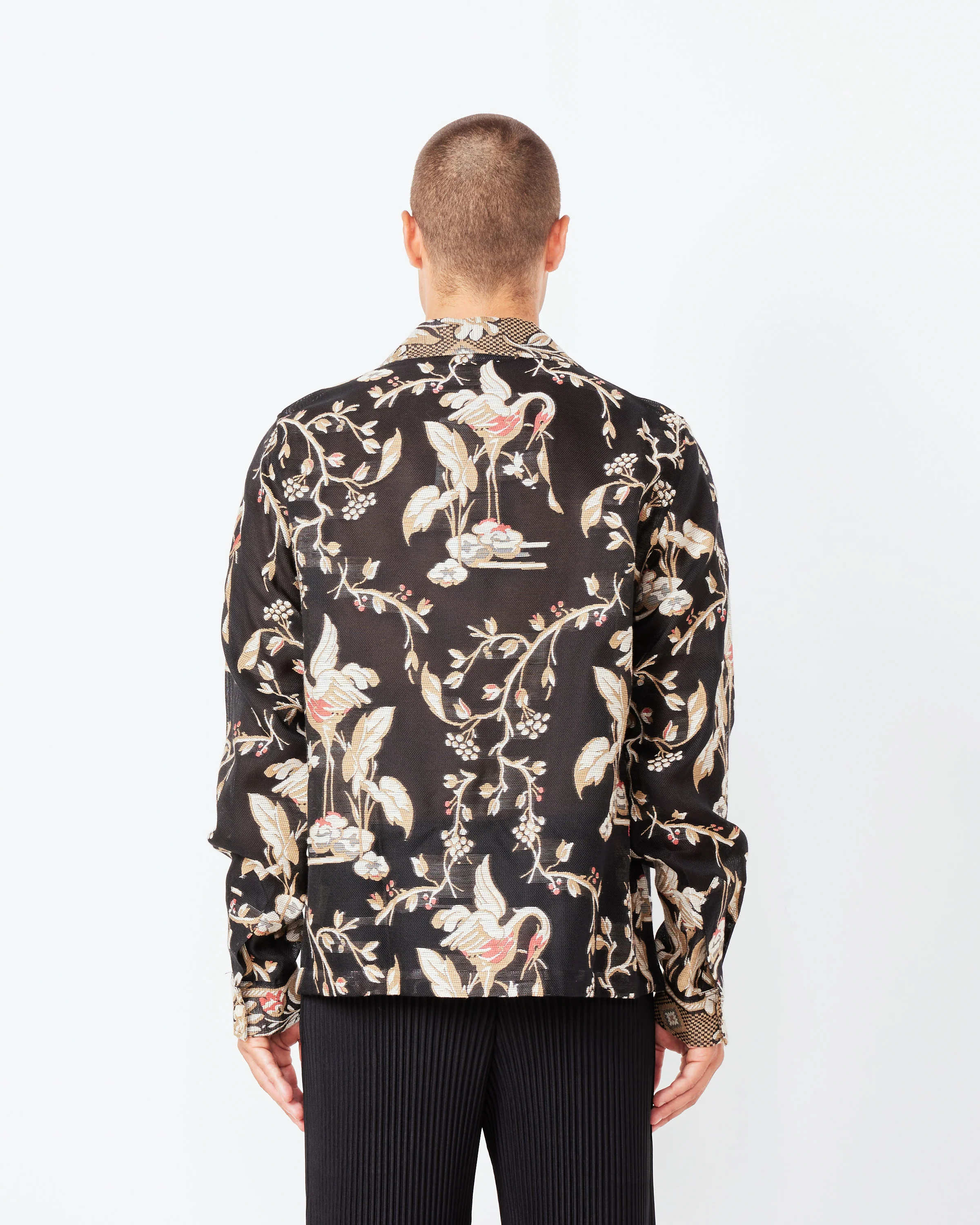 Sheer Cranes Long Sleeve Shirt - Image 4