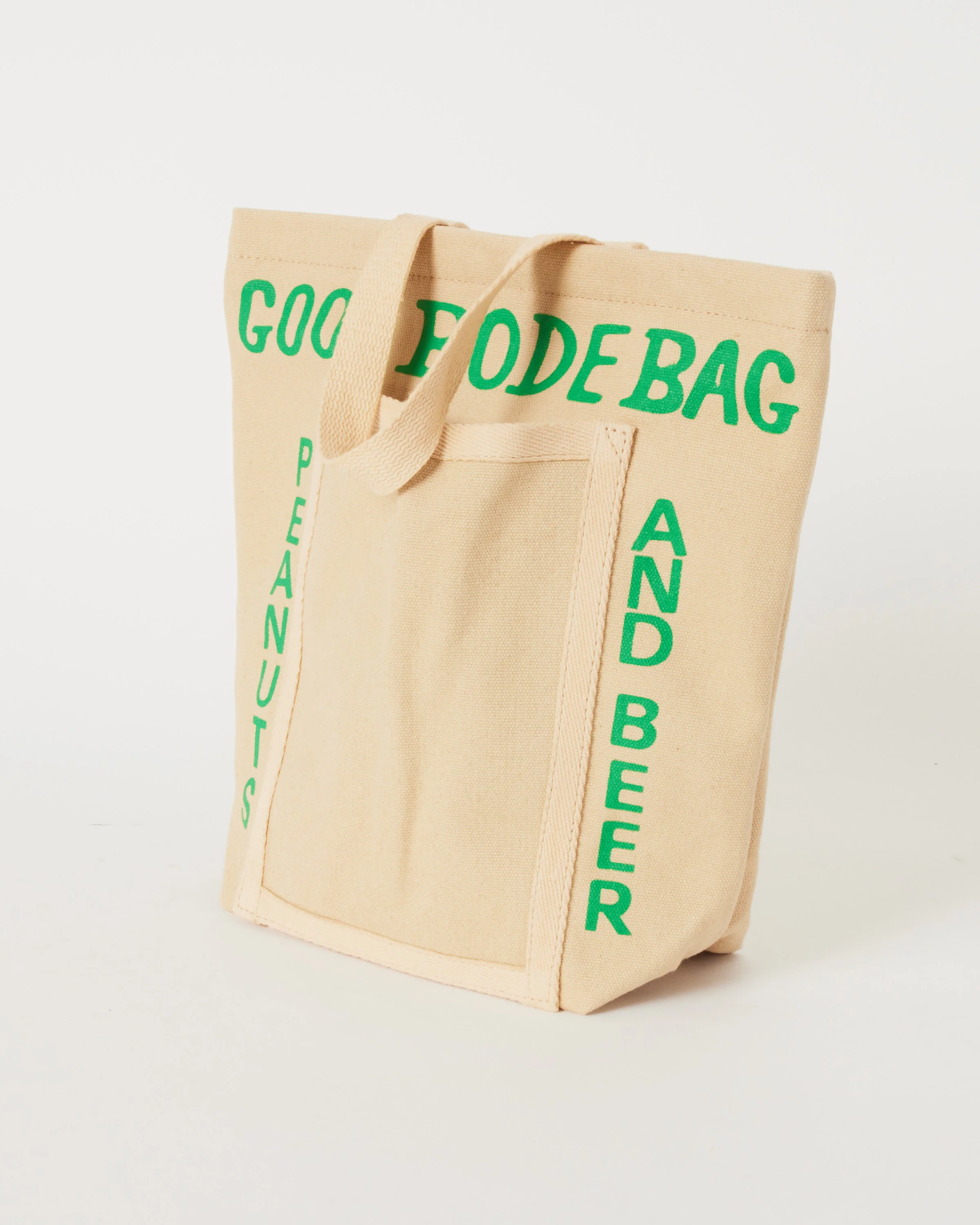 Small Beer Tote in Ecru Green - Image 4