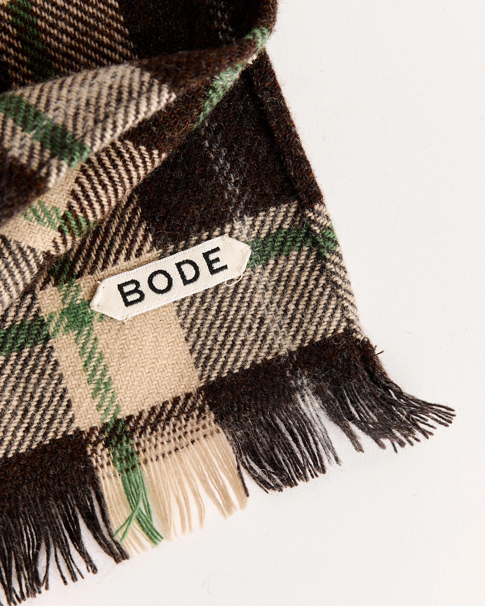 Bode Woodcrest Scarf in Brown/Green - Image 3