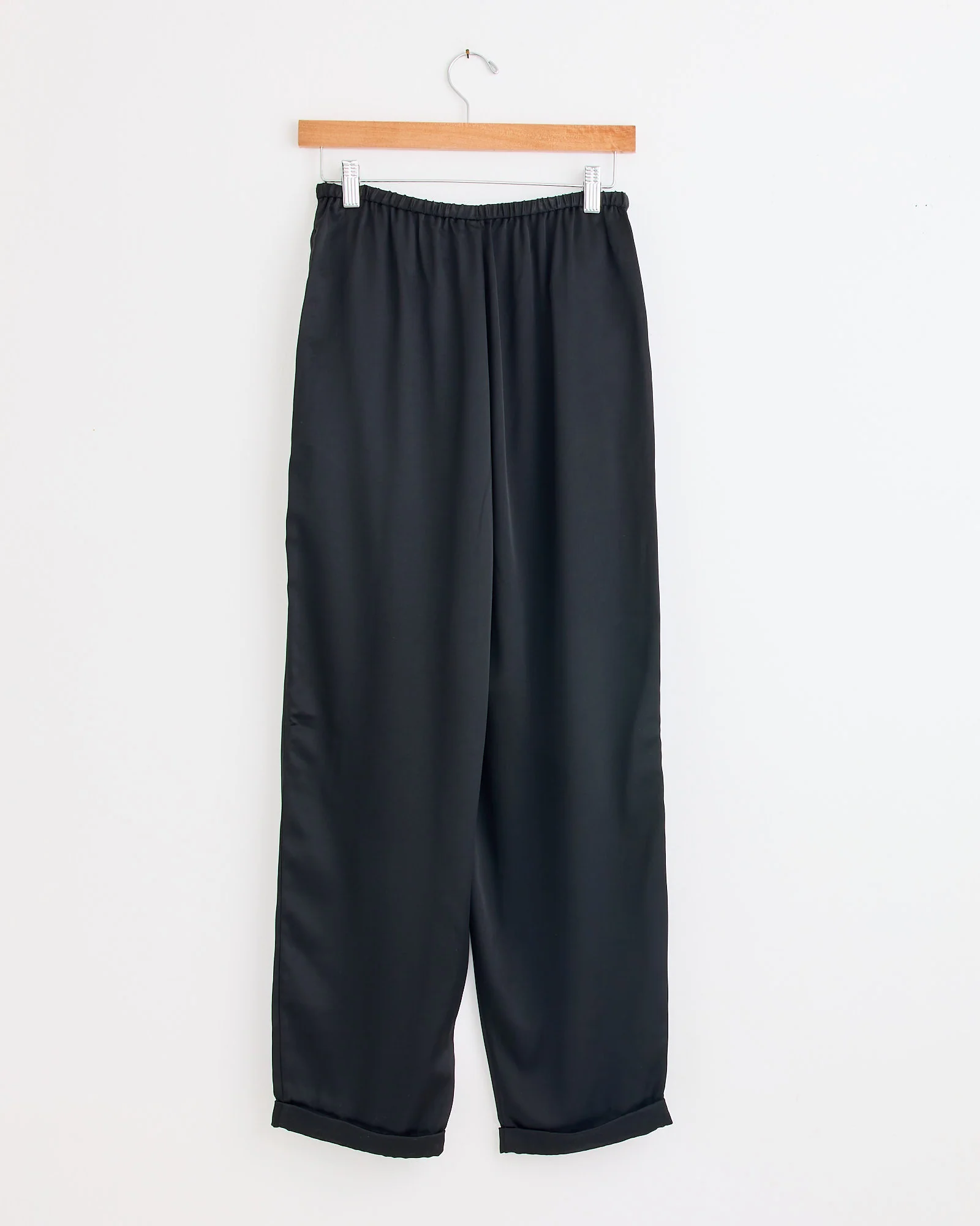 Joannie Satin Pant in Black - Image 2