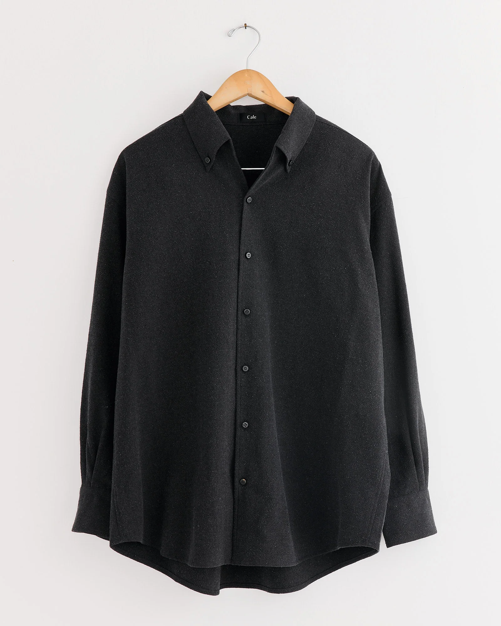 Silk Wool Shirt in Black