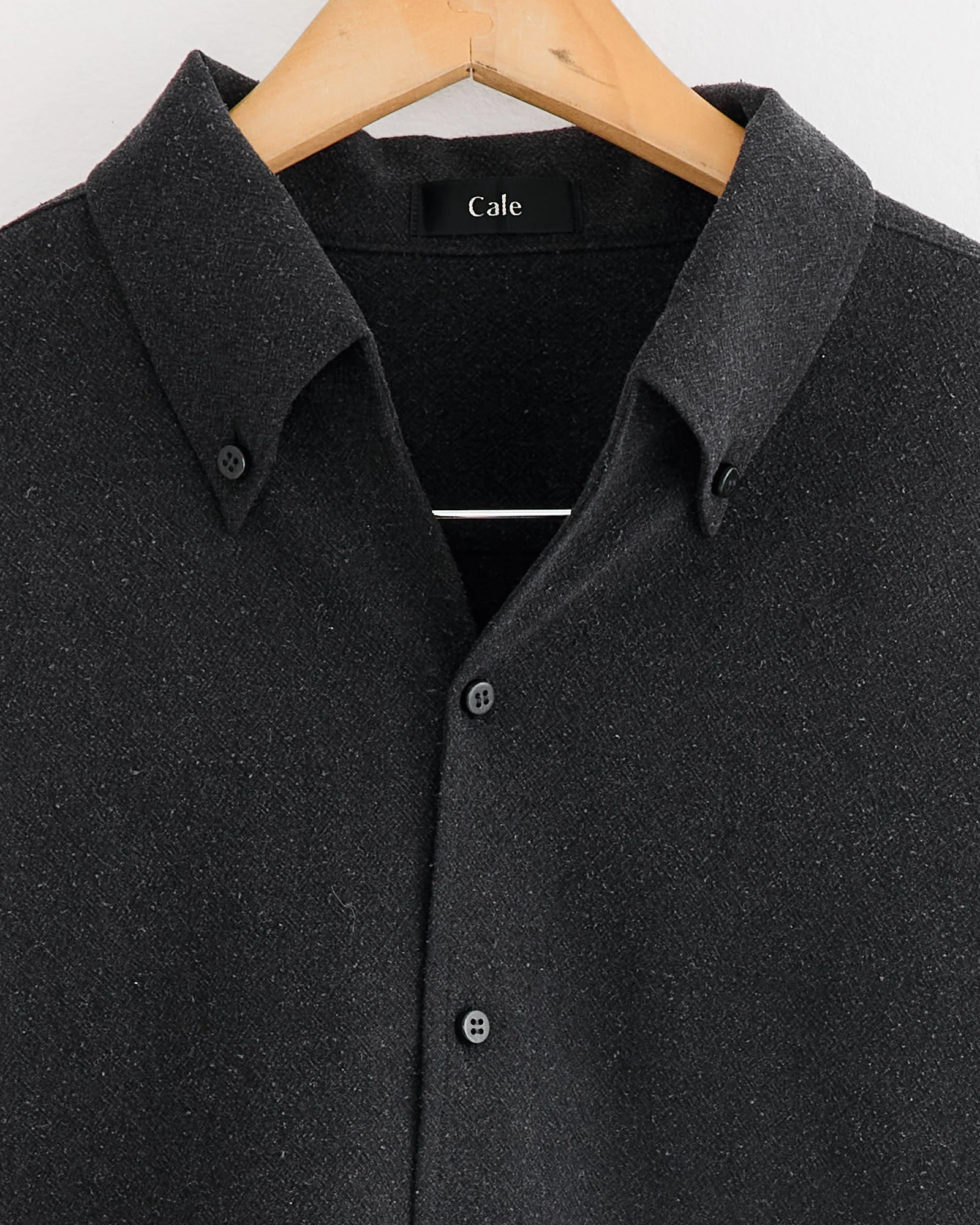 Silk Wool Shirt in Black - Image 2
