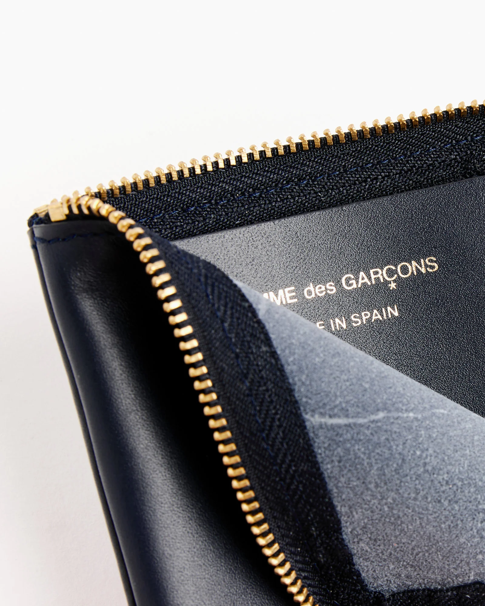 Classic Half Zip Wallet in Navy - Image 2
