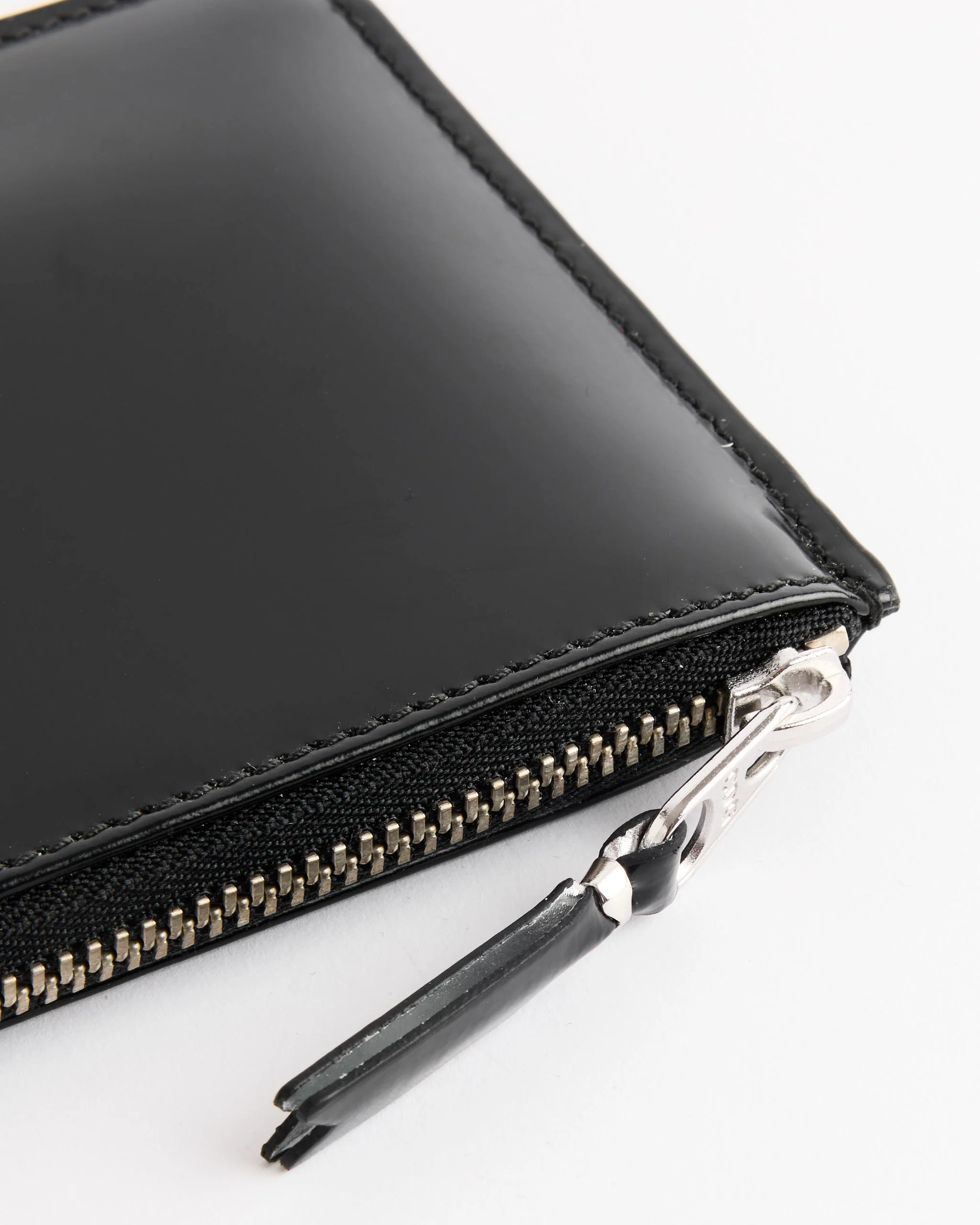 Mirror Inside Zip Around Wallet in Silver - Image 2