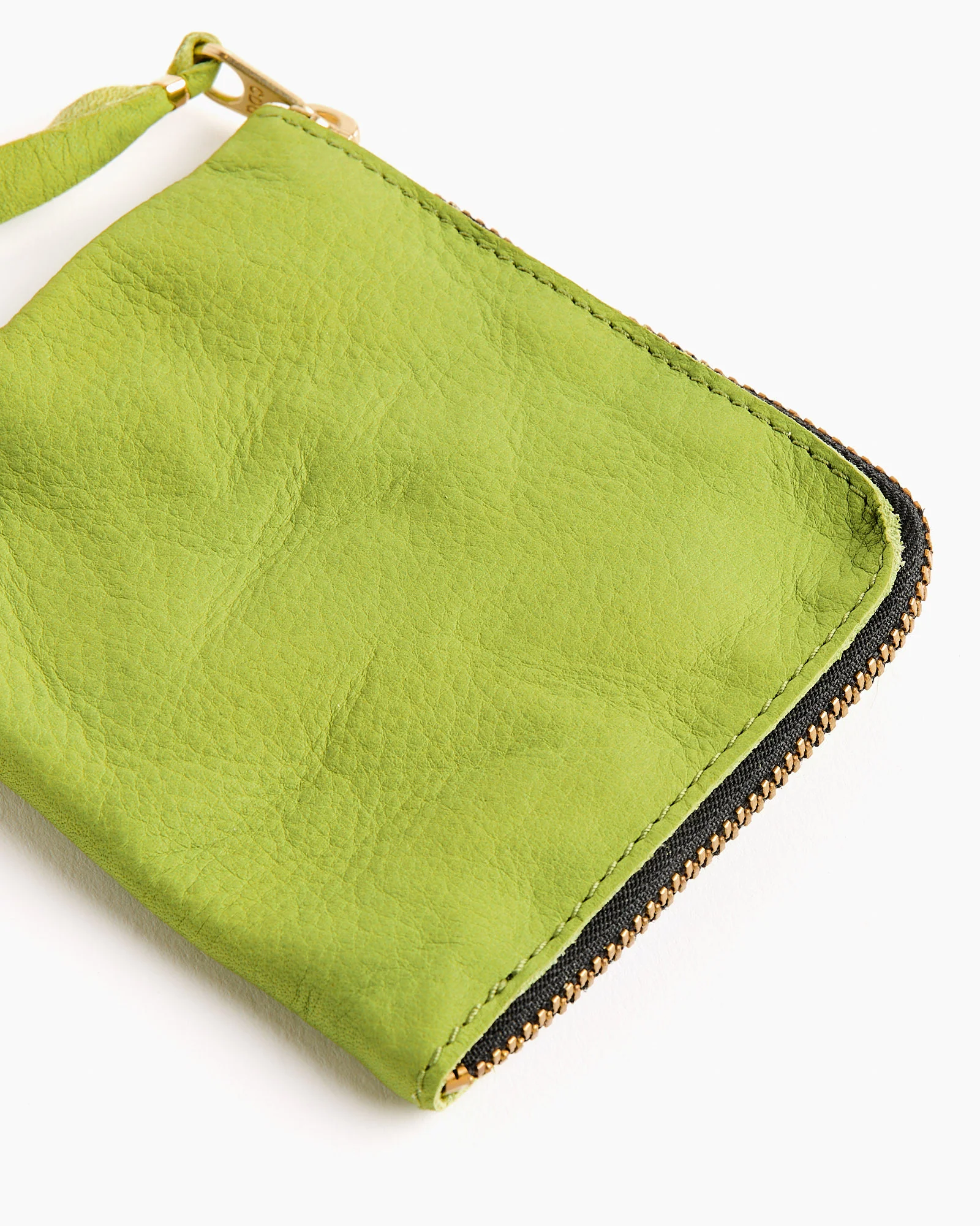Washed Half Zip Wallet in Green - Image 3