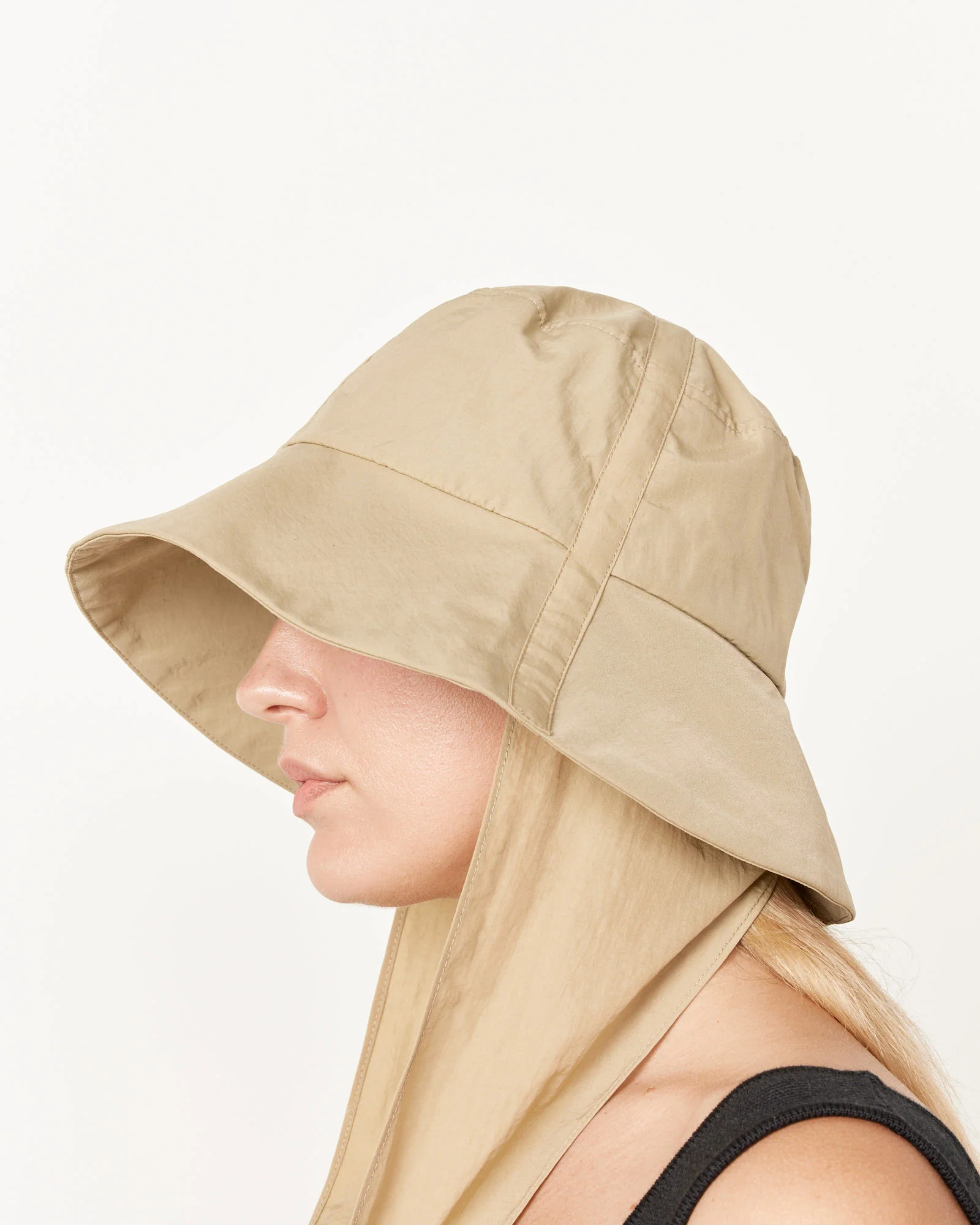 Swim Bucket Hat in Beige - Image 6