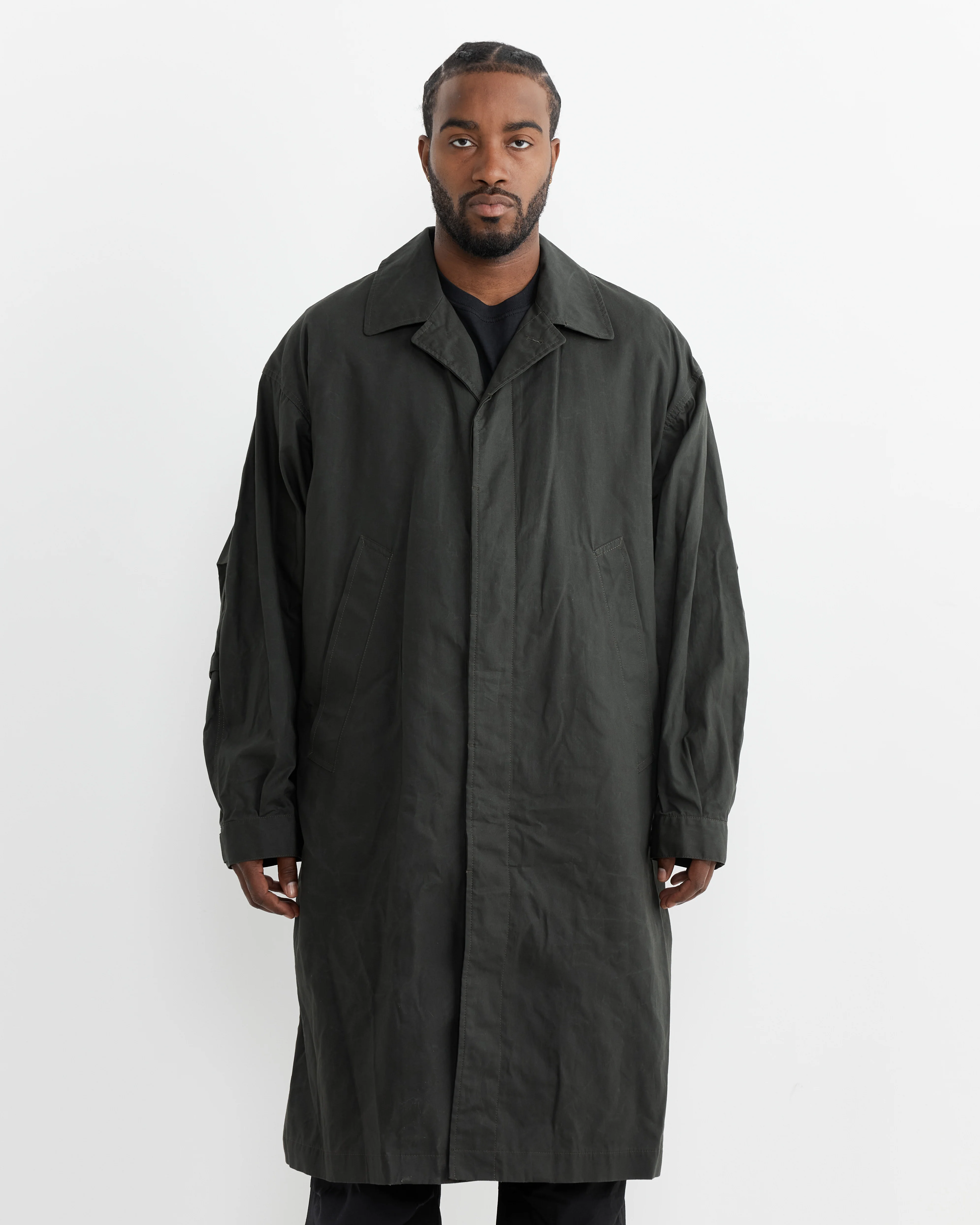 Oiled Coat in Khaki - Image 2