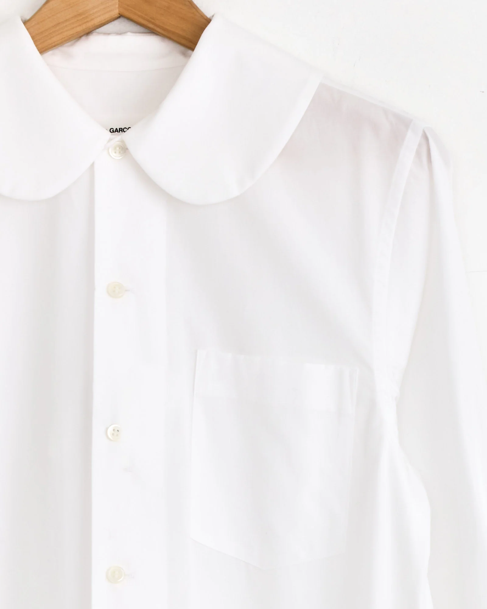 Wide-Pleated Shirt Dress in White - Image 2