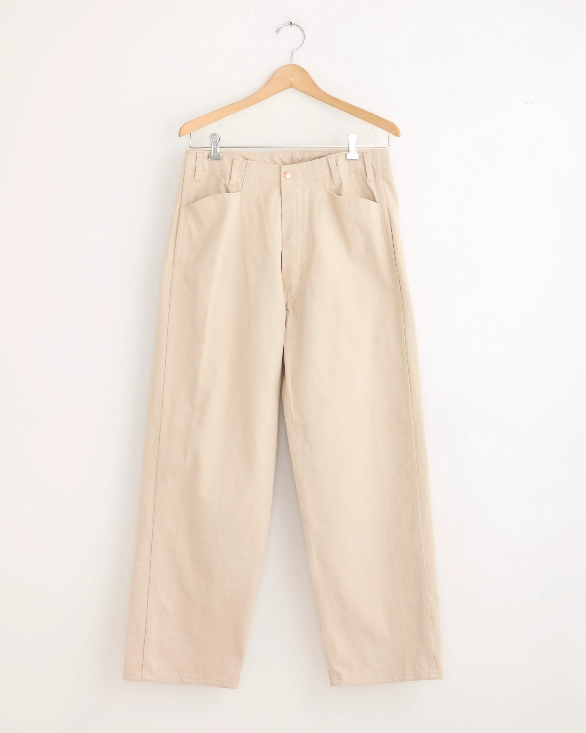 Cotton Twill Work Pant in Ivory
