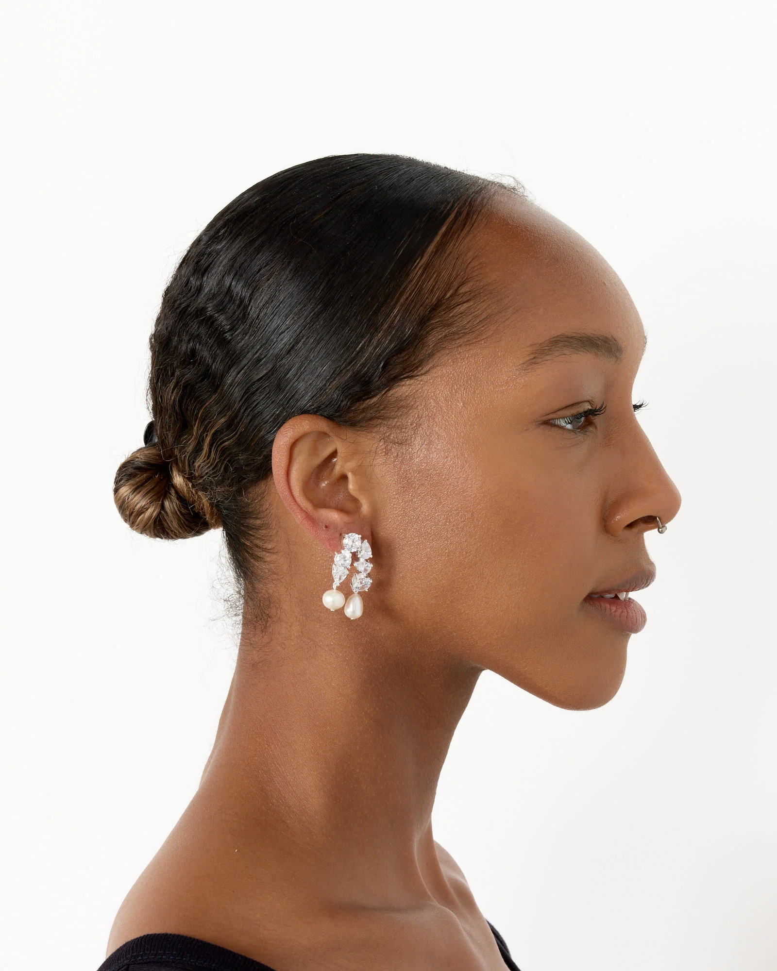 Cascading Pearls Earrings - Image 2