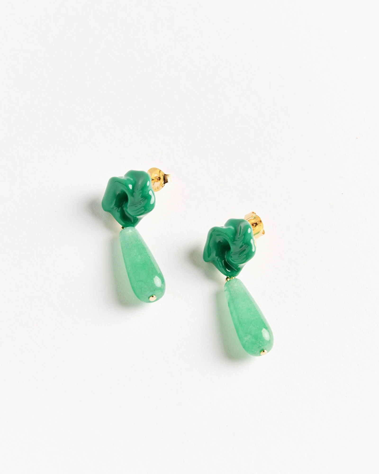 Green Bead Earrings - Image 3