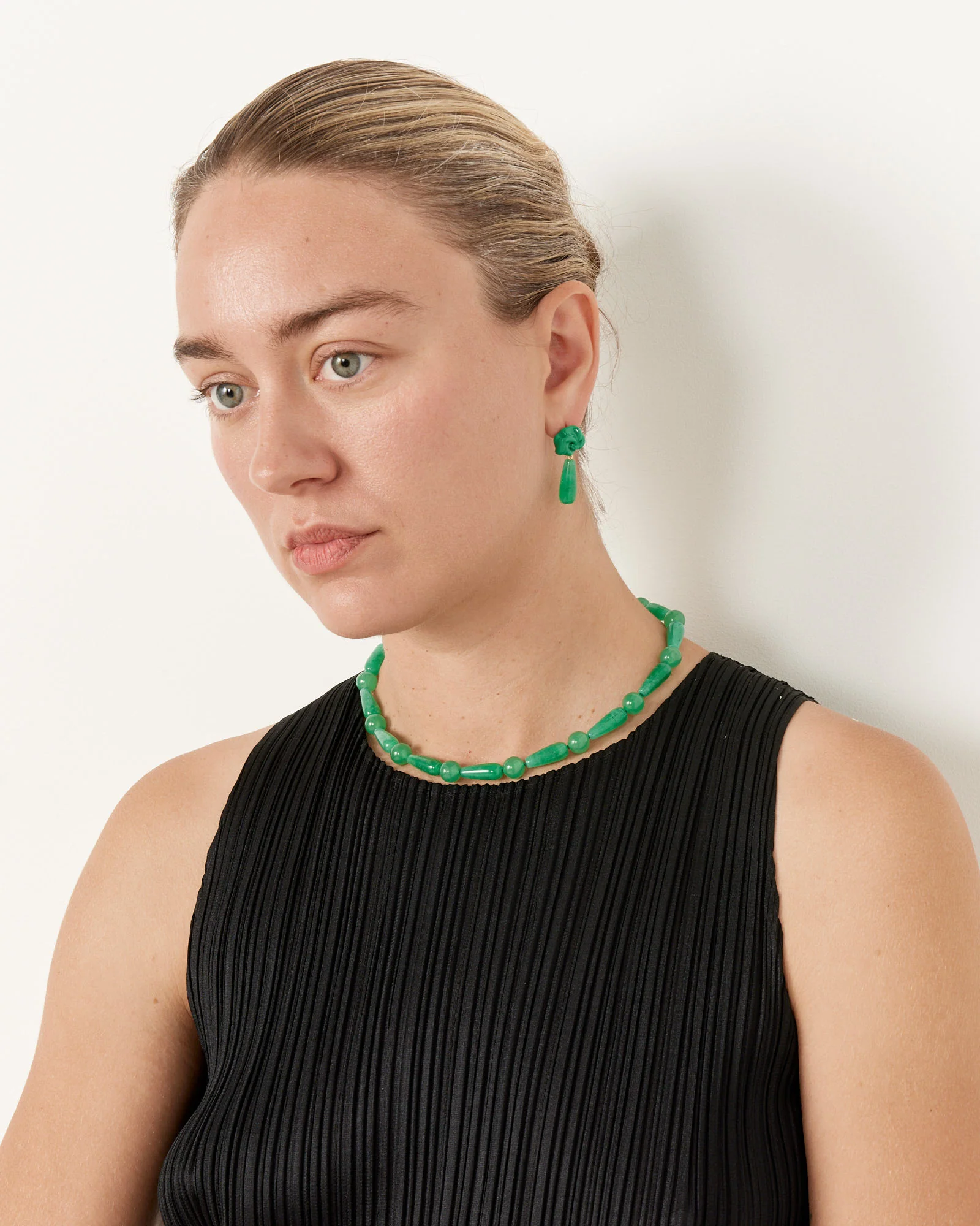 Green Bead Necklace - Image 4