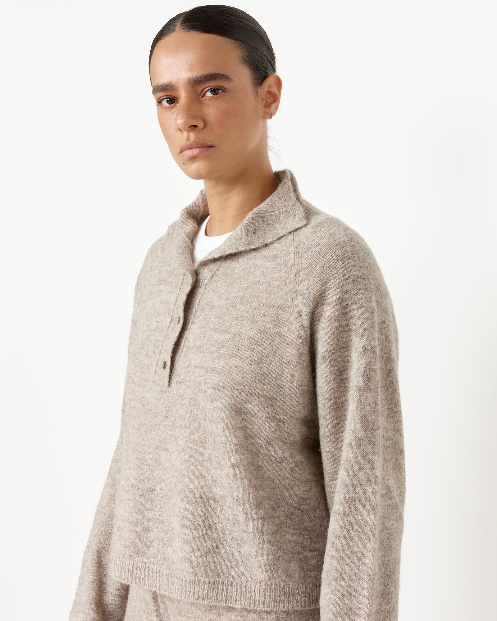 Baby Alpaca Polo Sweater - Image 2