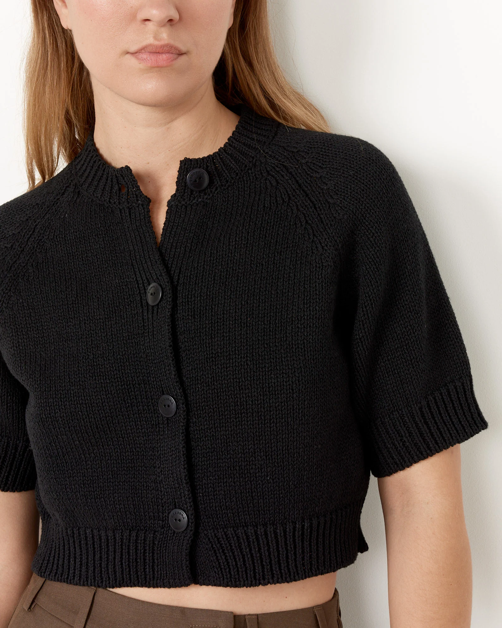 Buttoned Top in Black - Image 4