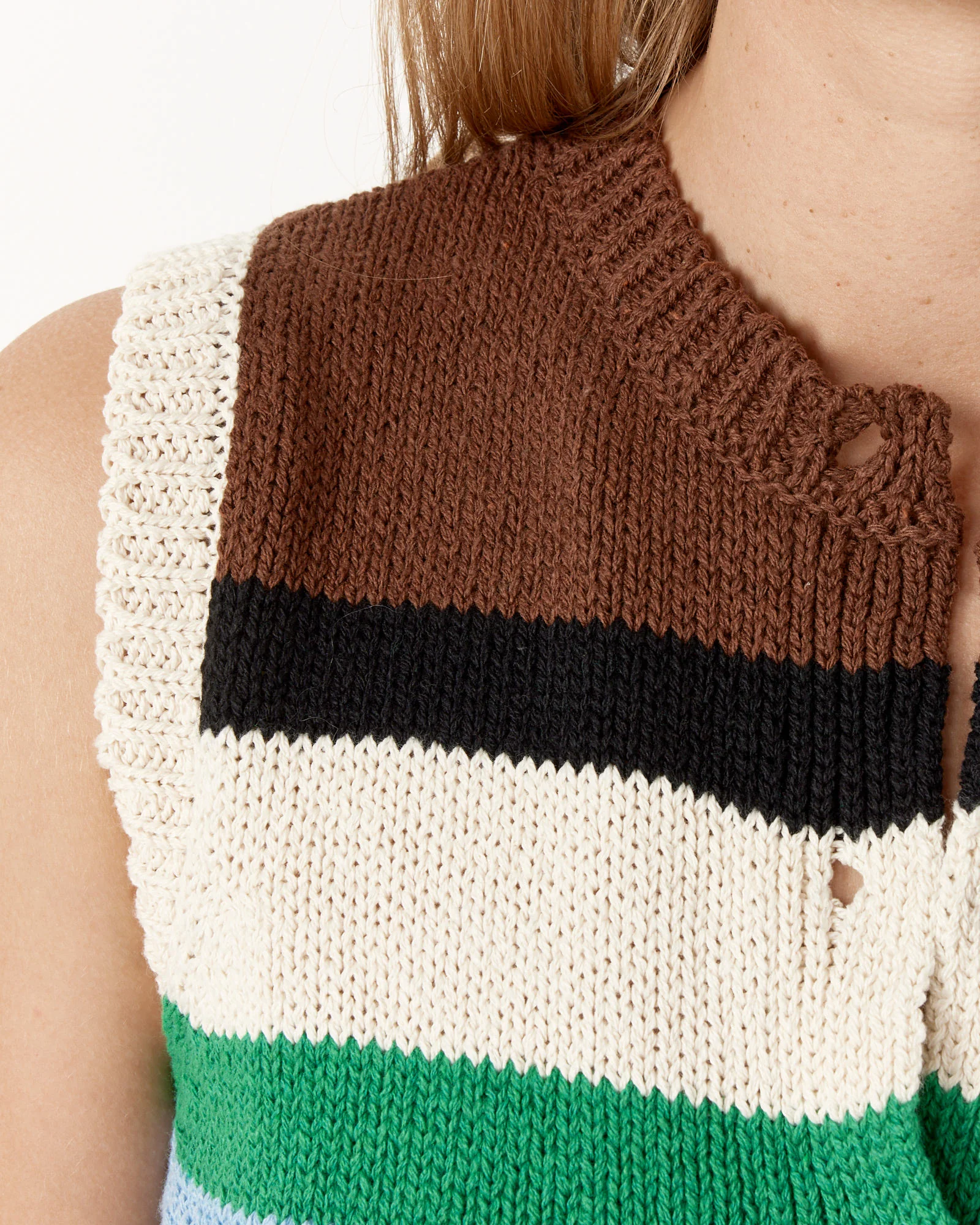 Cotton Striped Waistcoat - Image 4