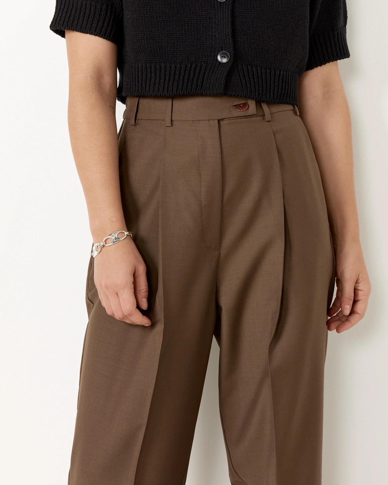 Masculine Tailoring Pant in Teak - Image 3