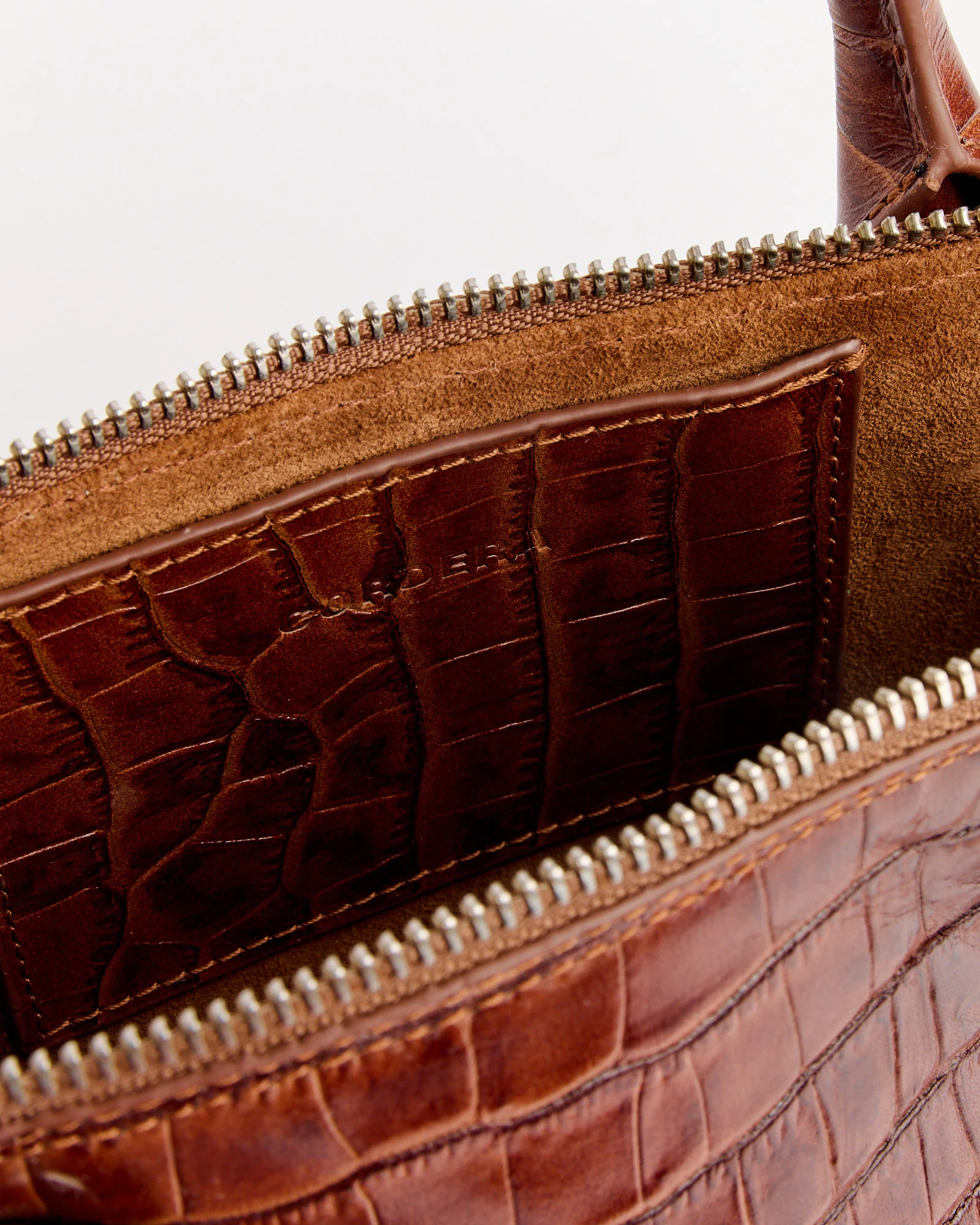 Mini Crocodile Bag in Caramel - Image 3