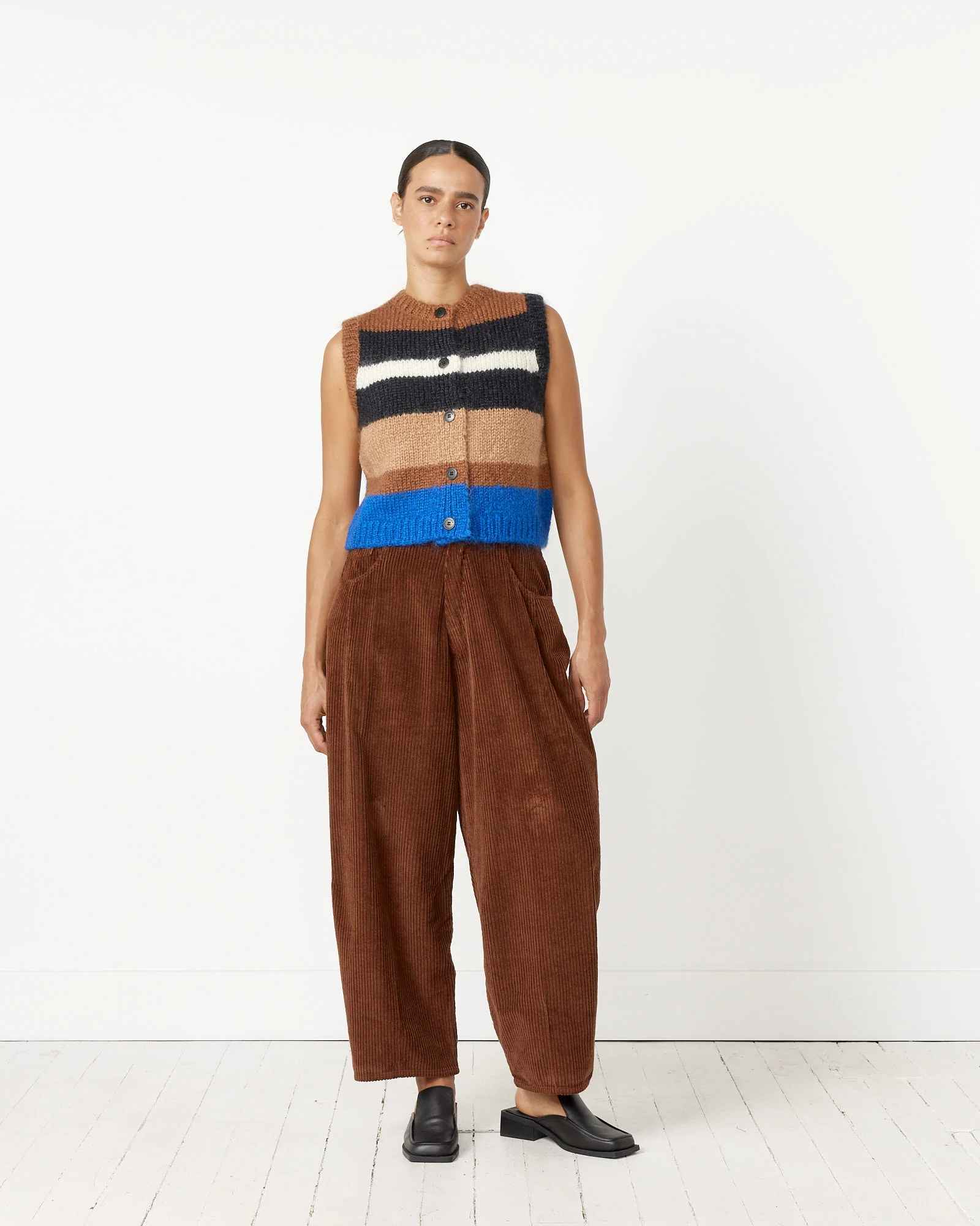 Mohair Striped Waistcoat - Image 2