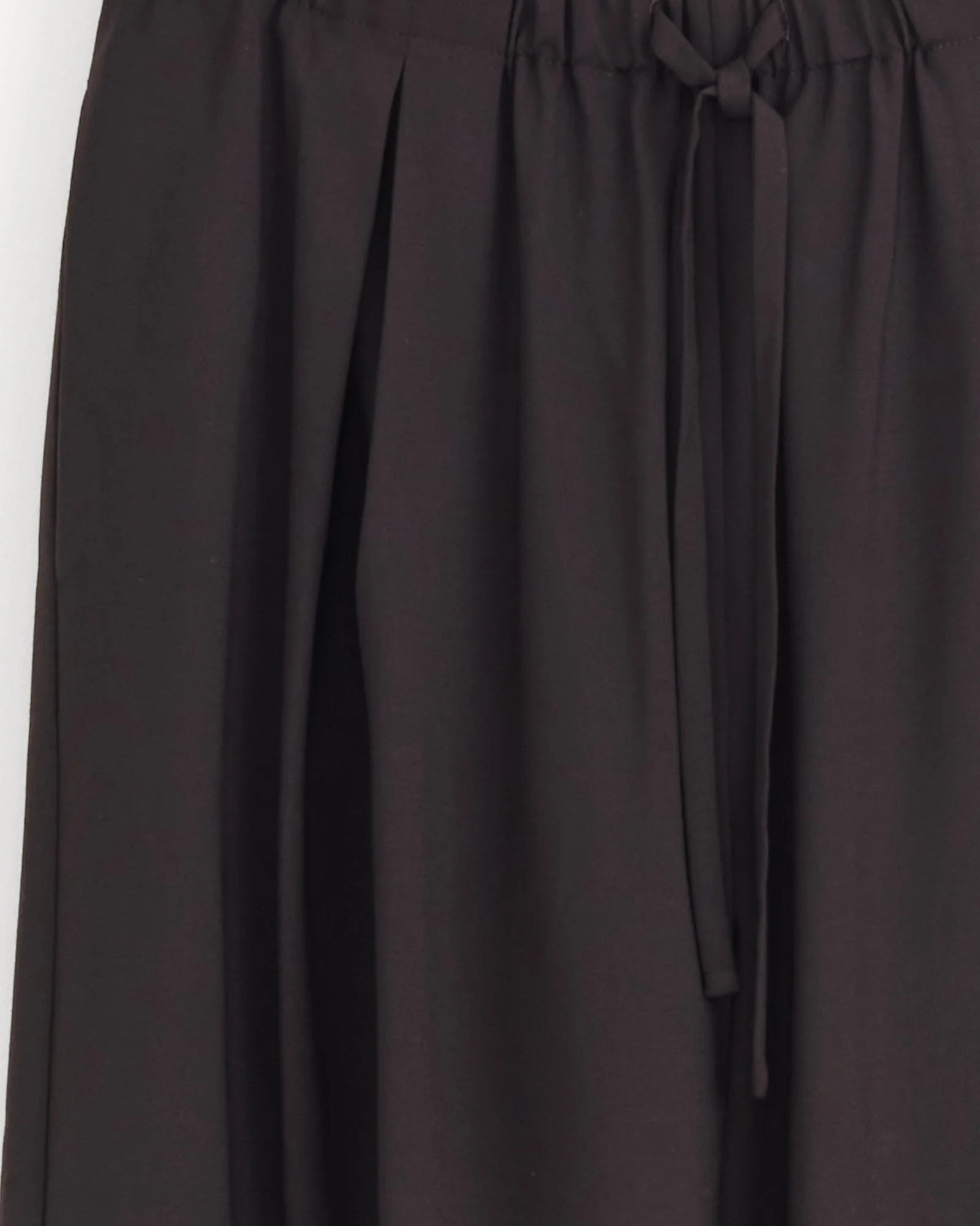 Relaxed Pleated Pant in Dark Brown - Image 2