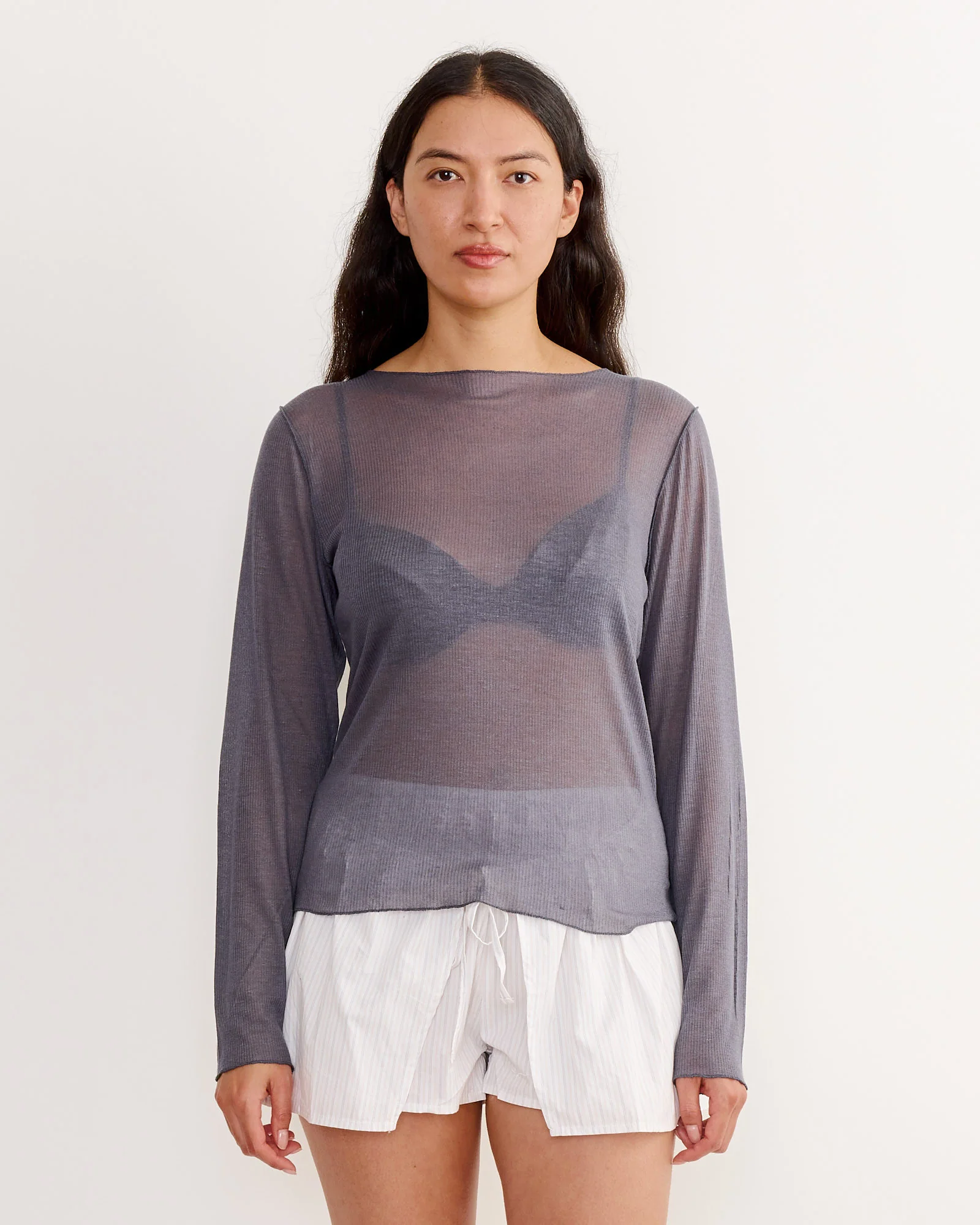 Knit Top in Steel