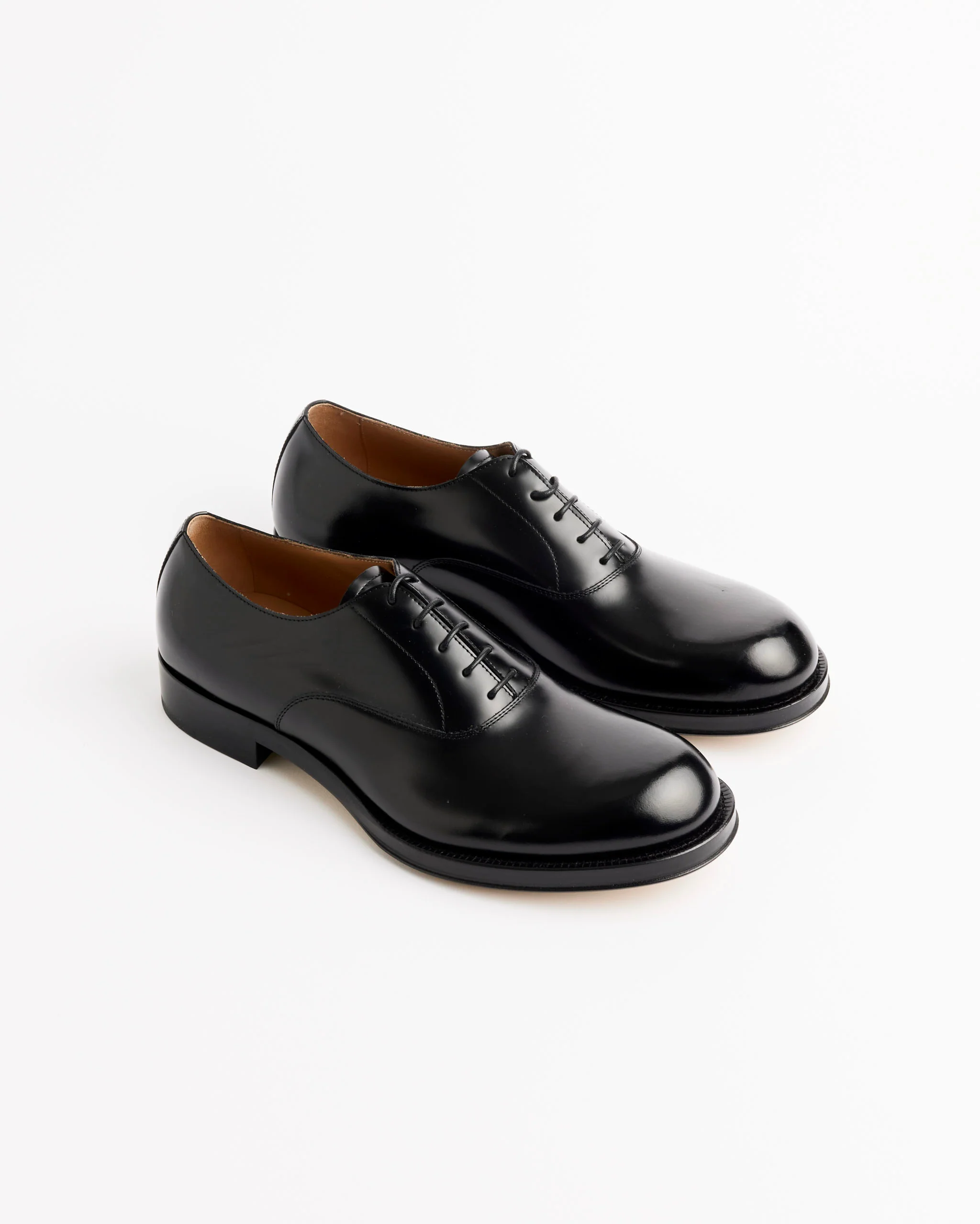 Leather Oxford Shoes in Black - Image 2