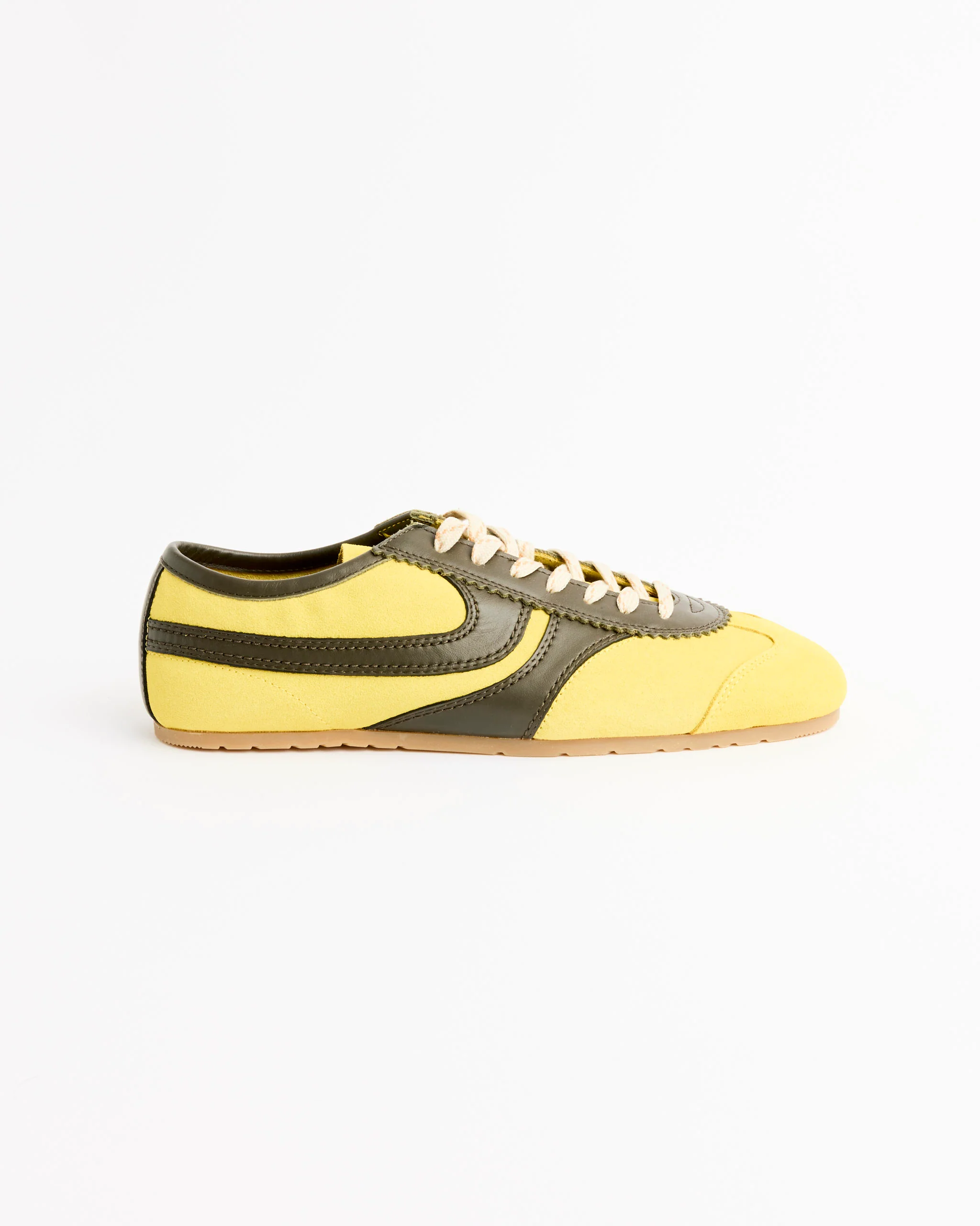 Suede Sneaker in Yellow