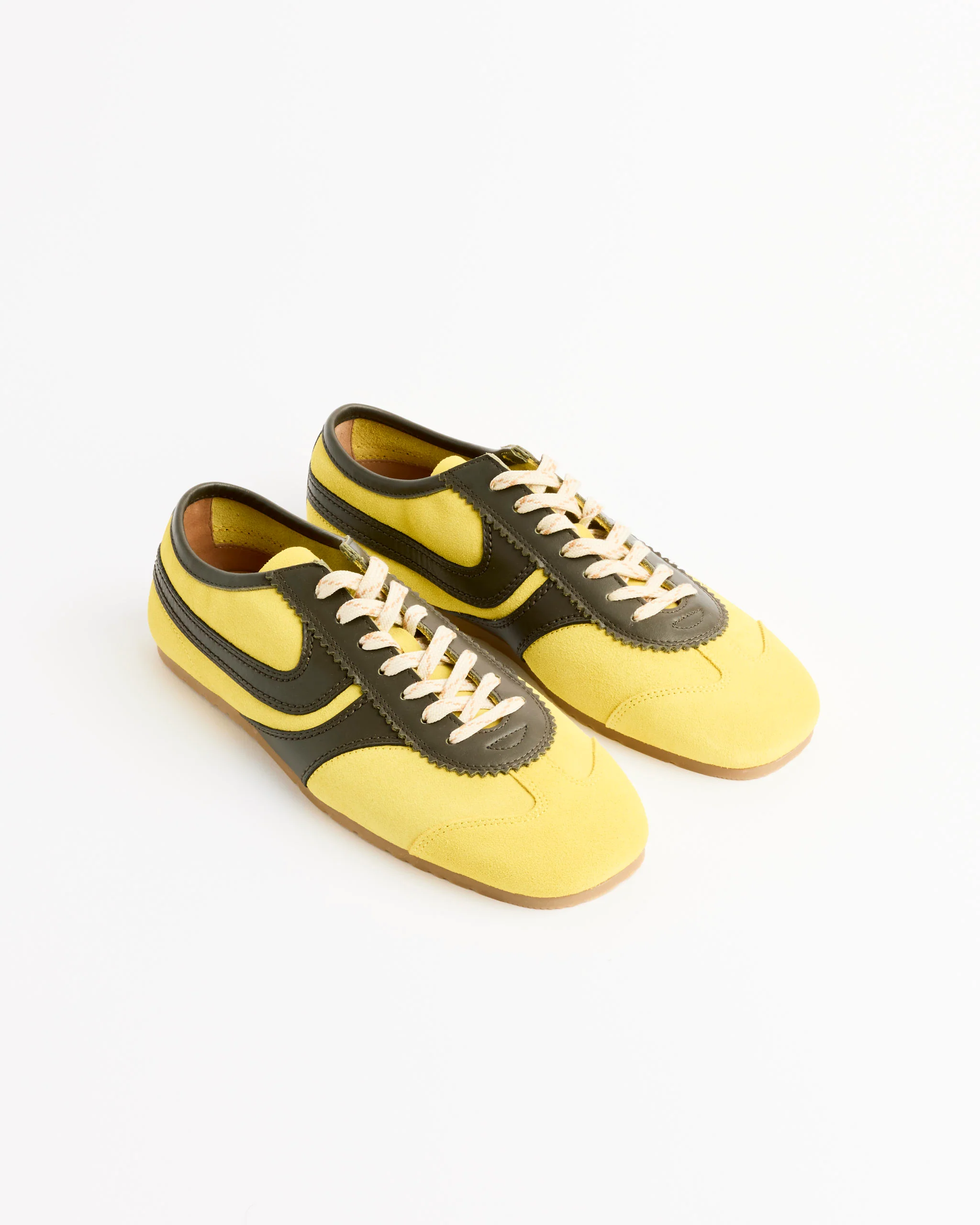Suede Sneaker in Yellow - Image 2