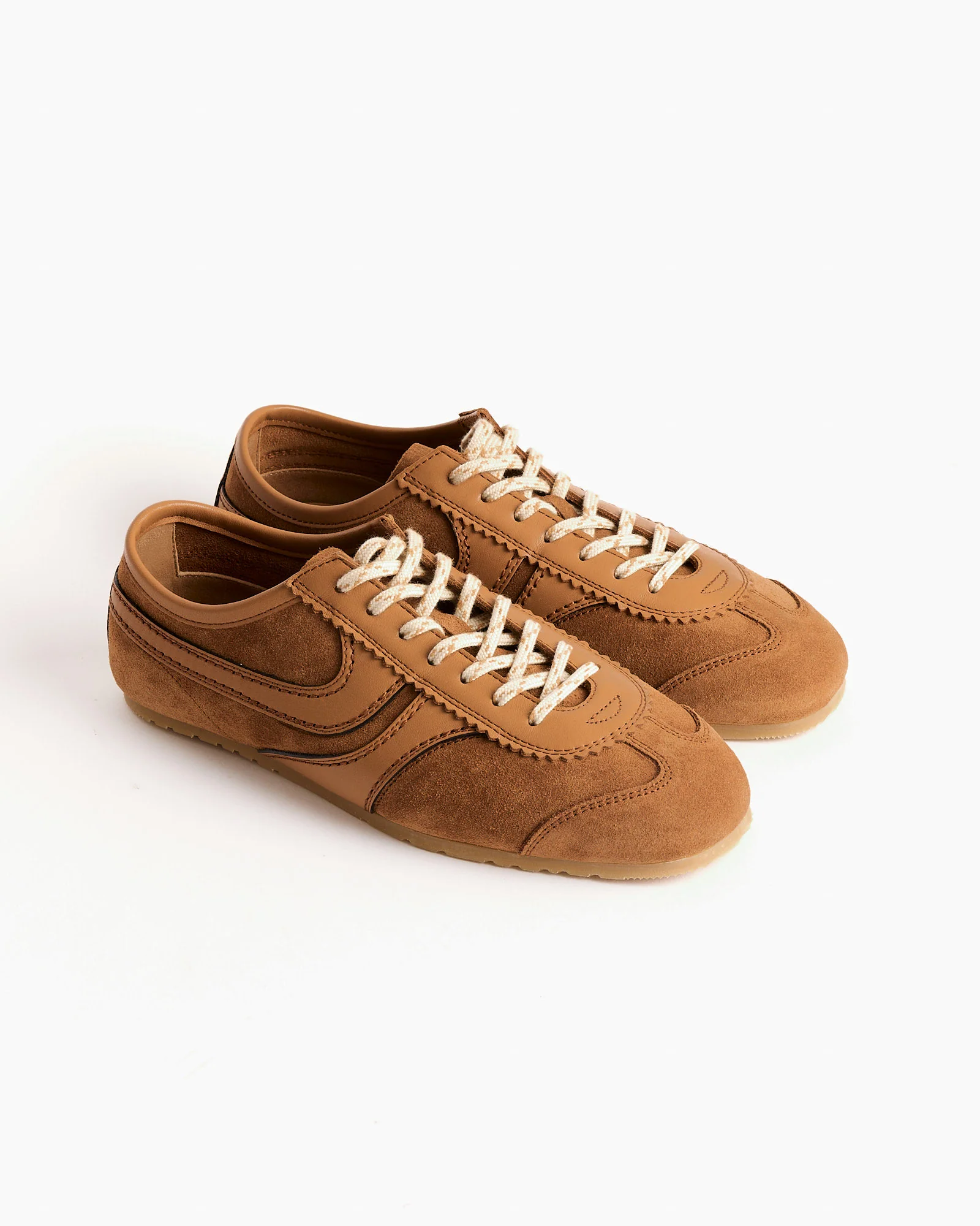 Suede Sneakers in Tan - Image 3