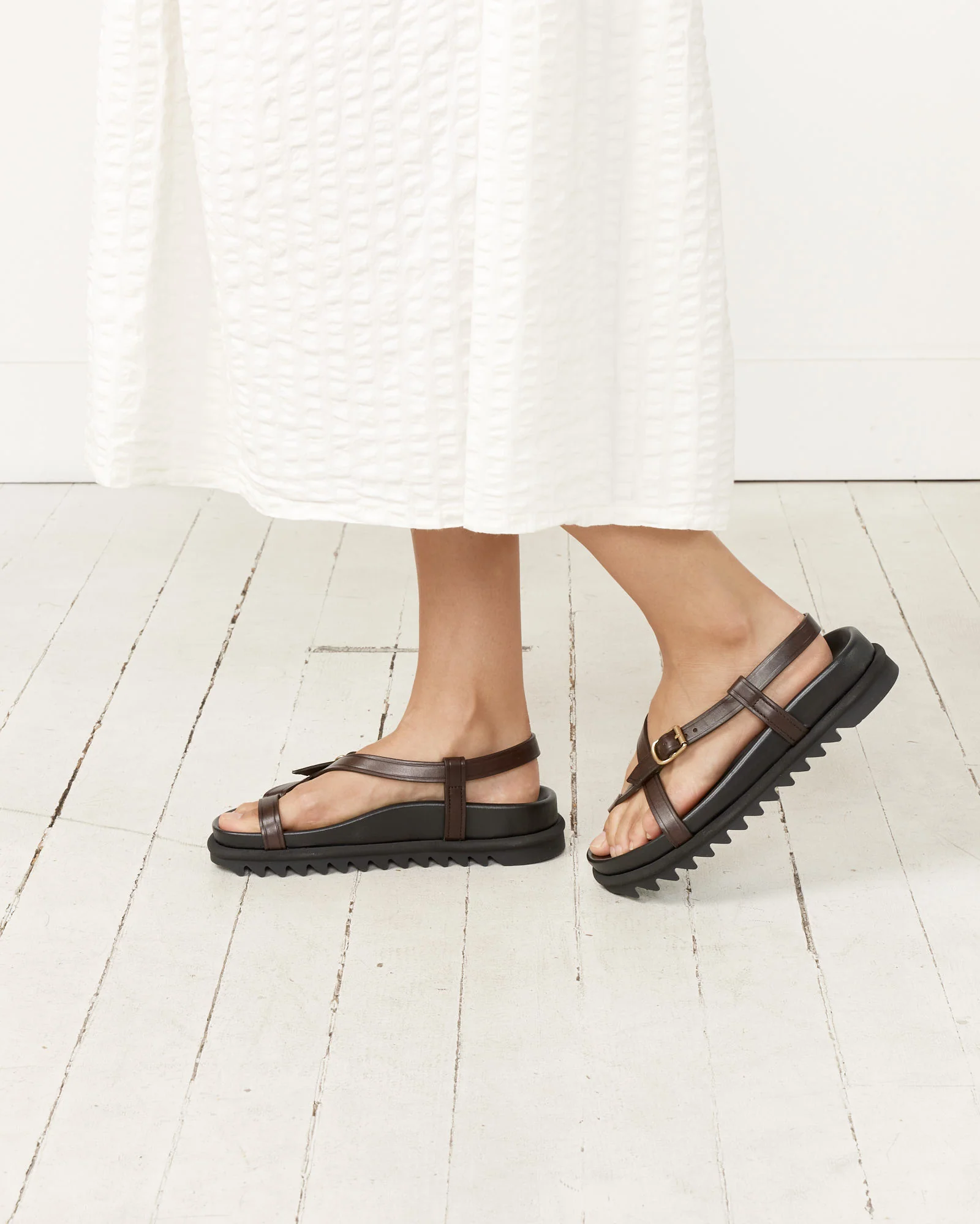 Platform Sandals in Black - Image 4
