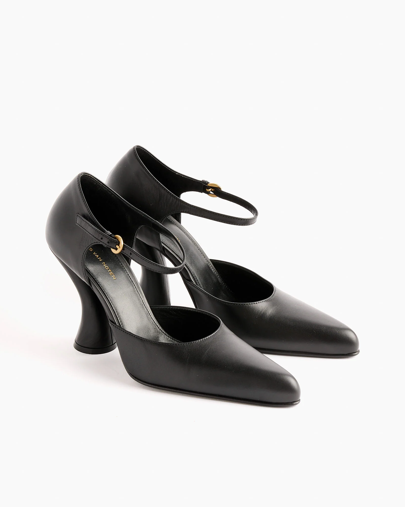 Ankle Strap Heels in Black - Image 3