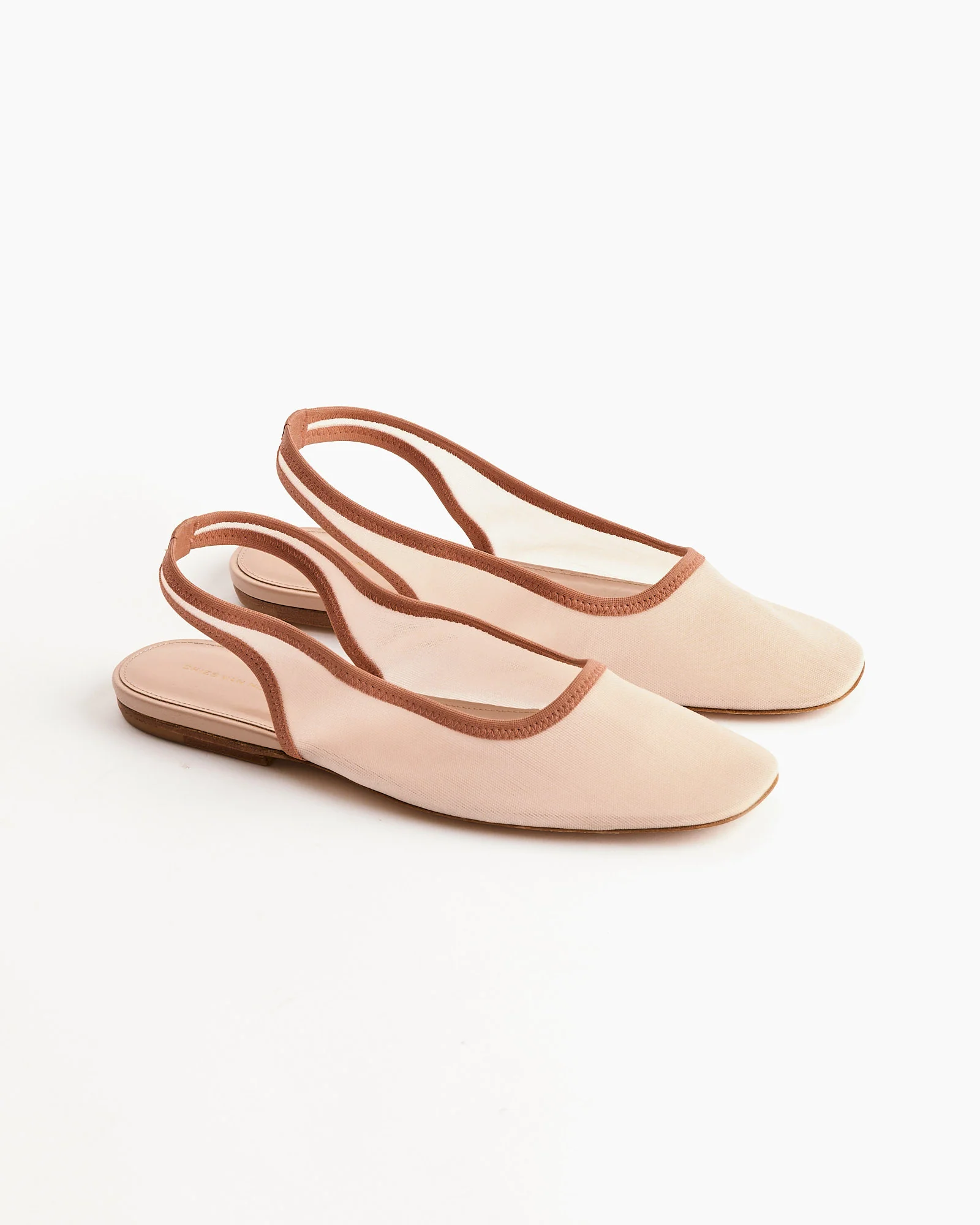 Mesh Slingback Flats in Blush - Image 3