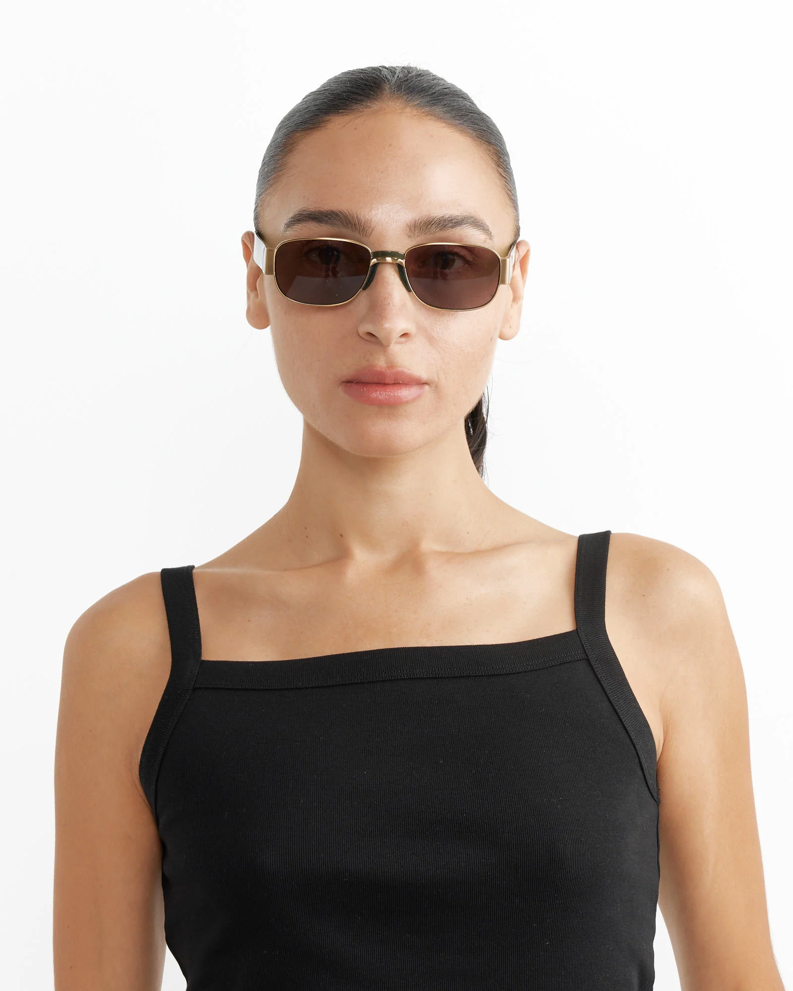 196 Sunglasses in C4 Antique Gold/Green/Brown - Image 2