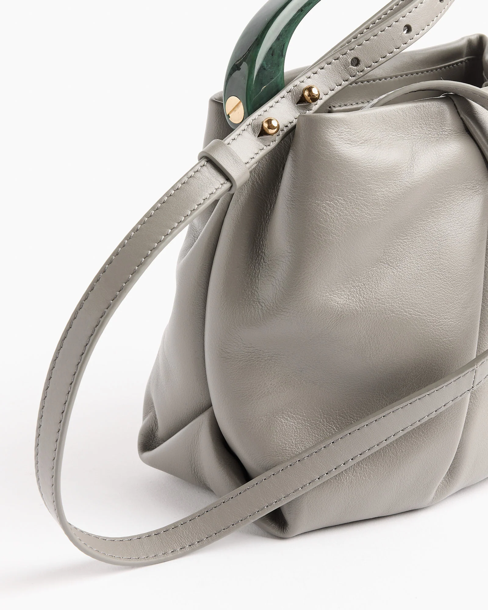 Small Leather Bag in Pistache - Image 3