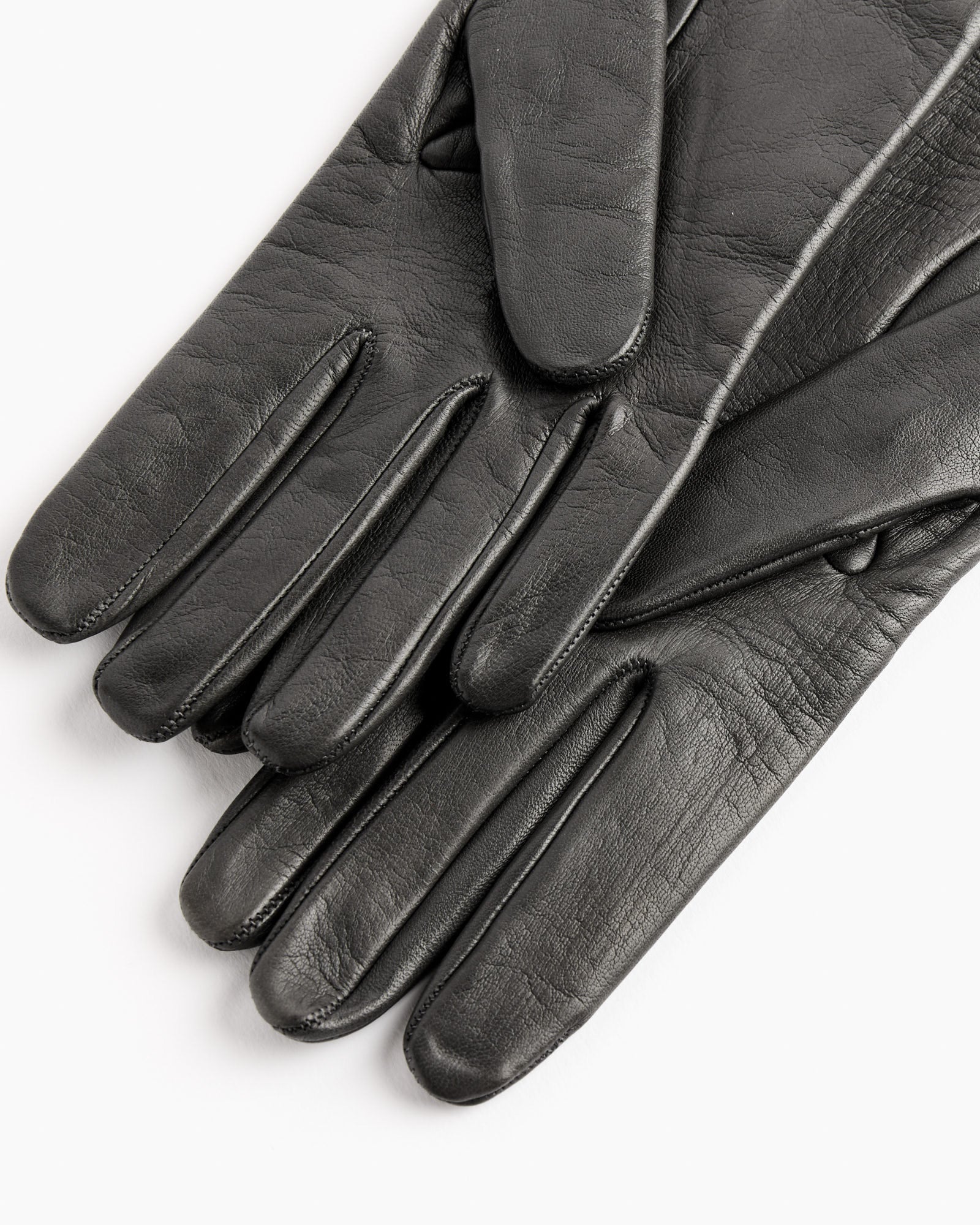 Leather Gloves in Grey - Image 4