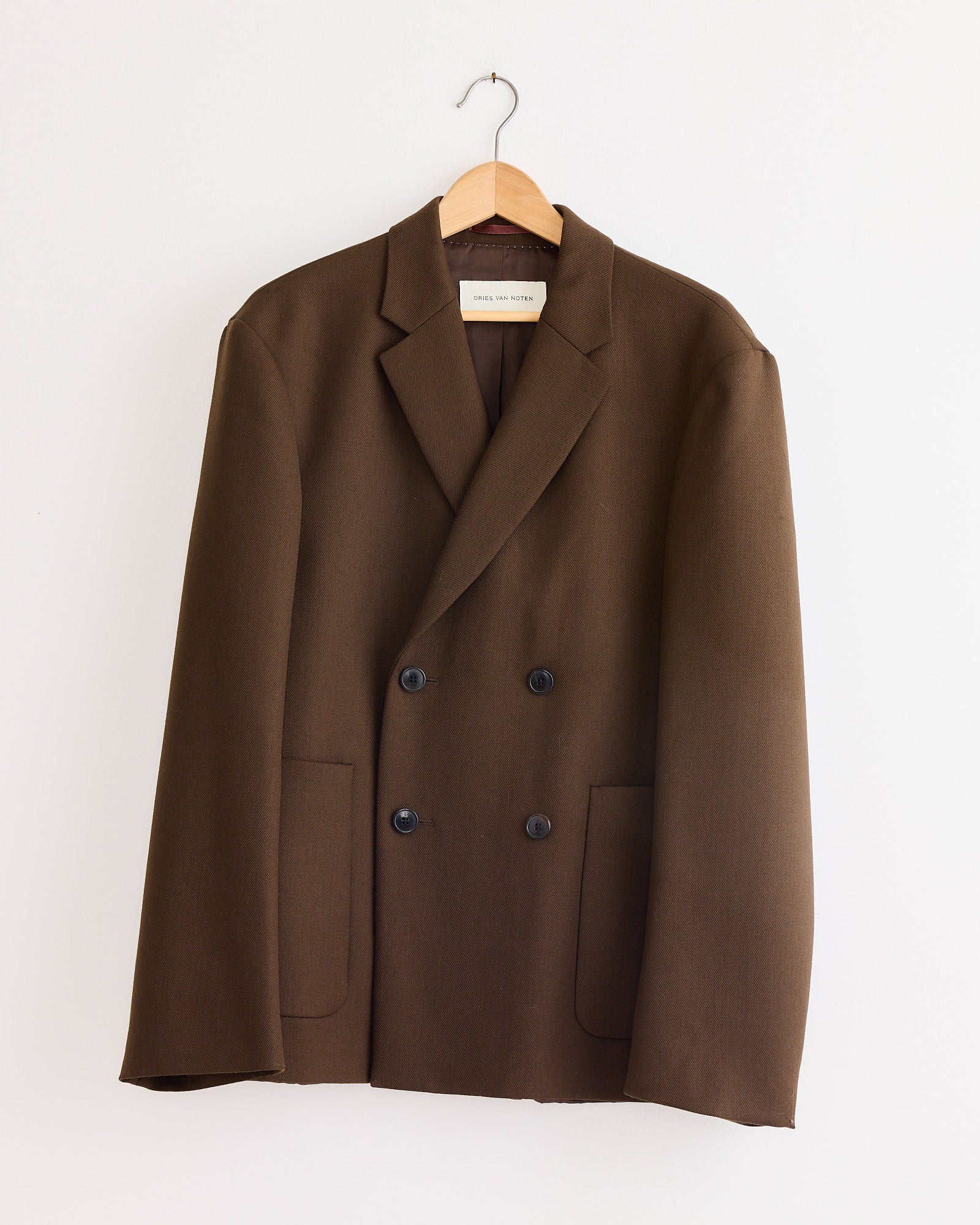 Boxy Wool Blazer in Mud