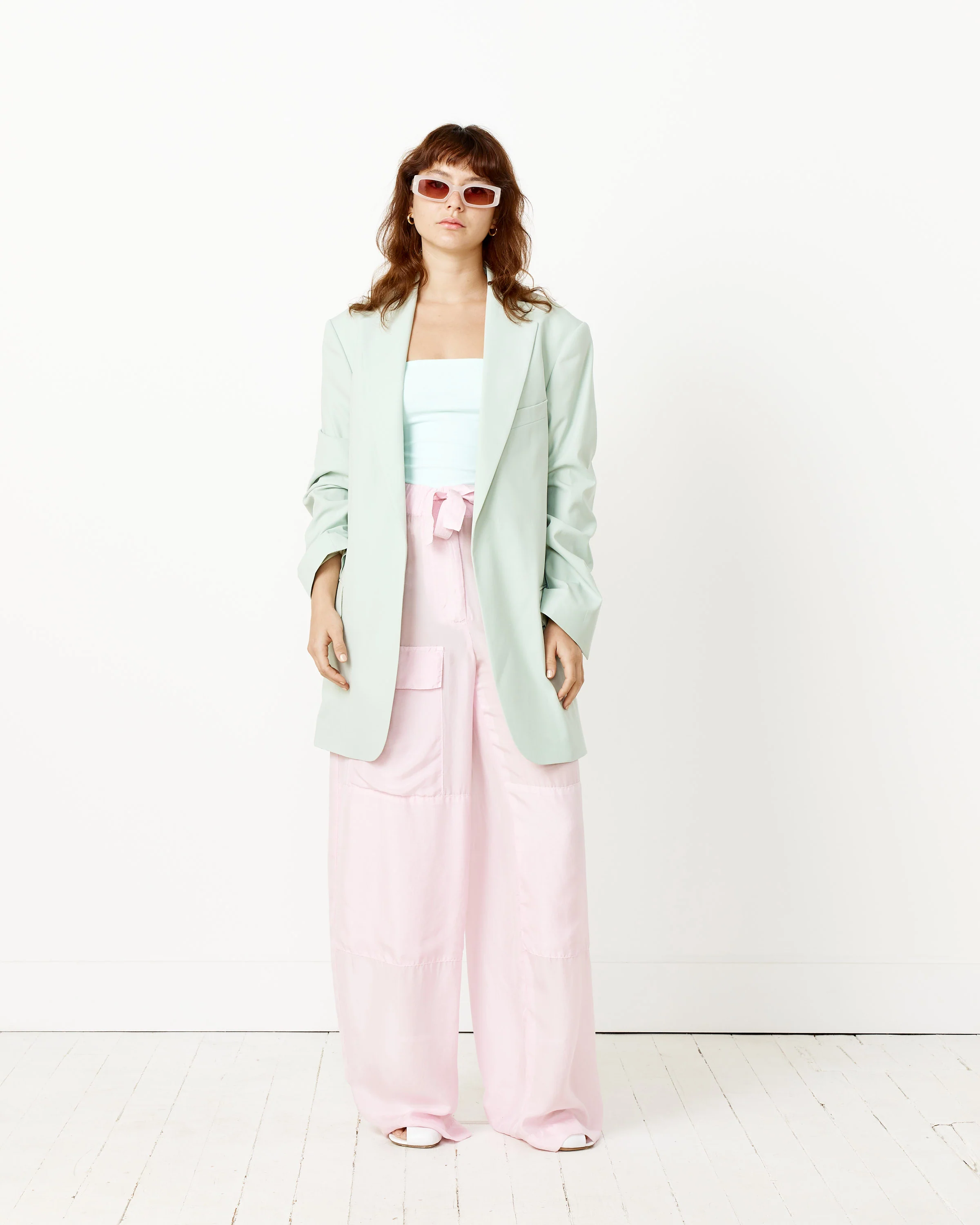 Oversized Blazer in Mint - Image 4