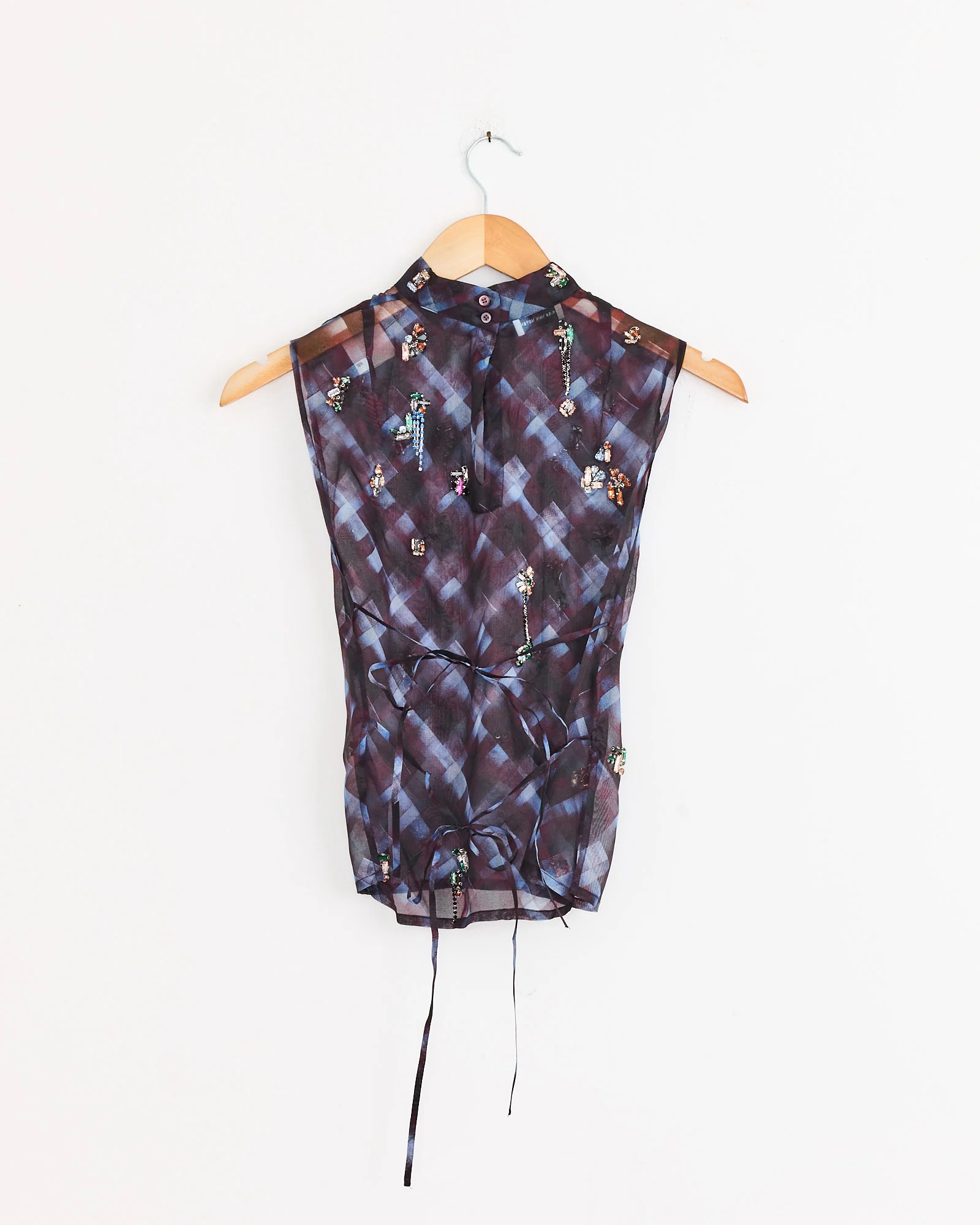 Embellished Top in Burgundy - Image 3