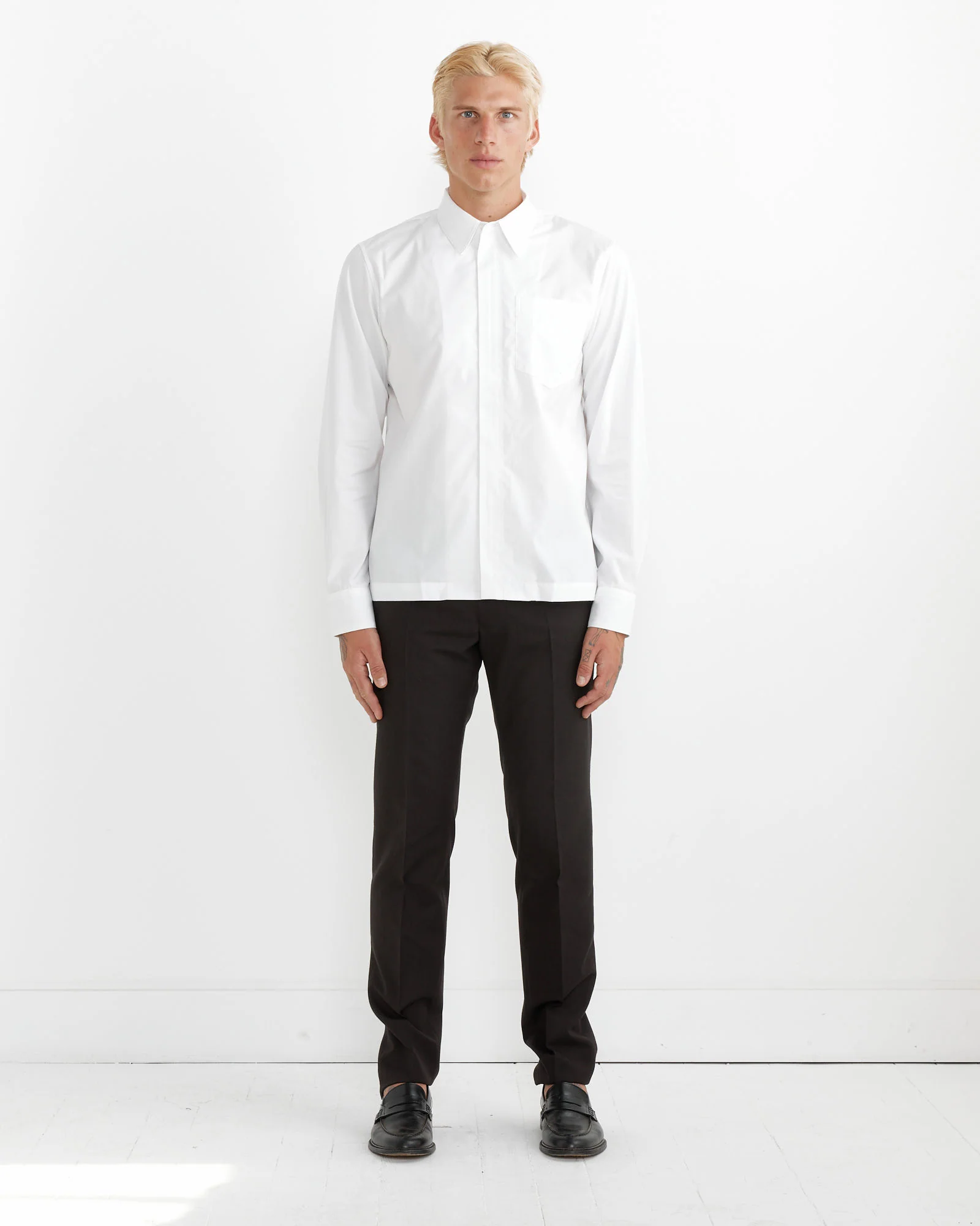 Zip Shirt in White - Image 2