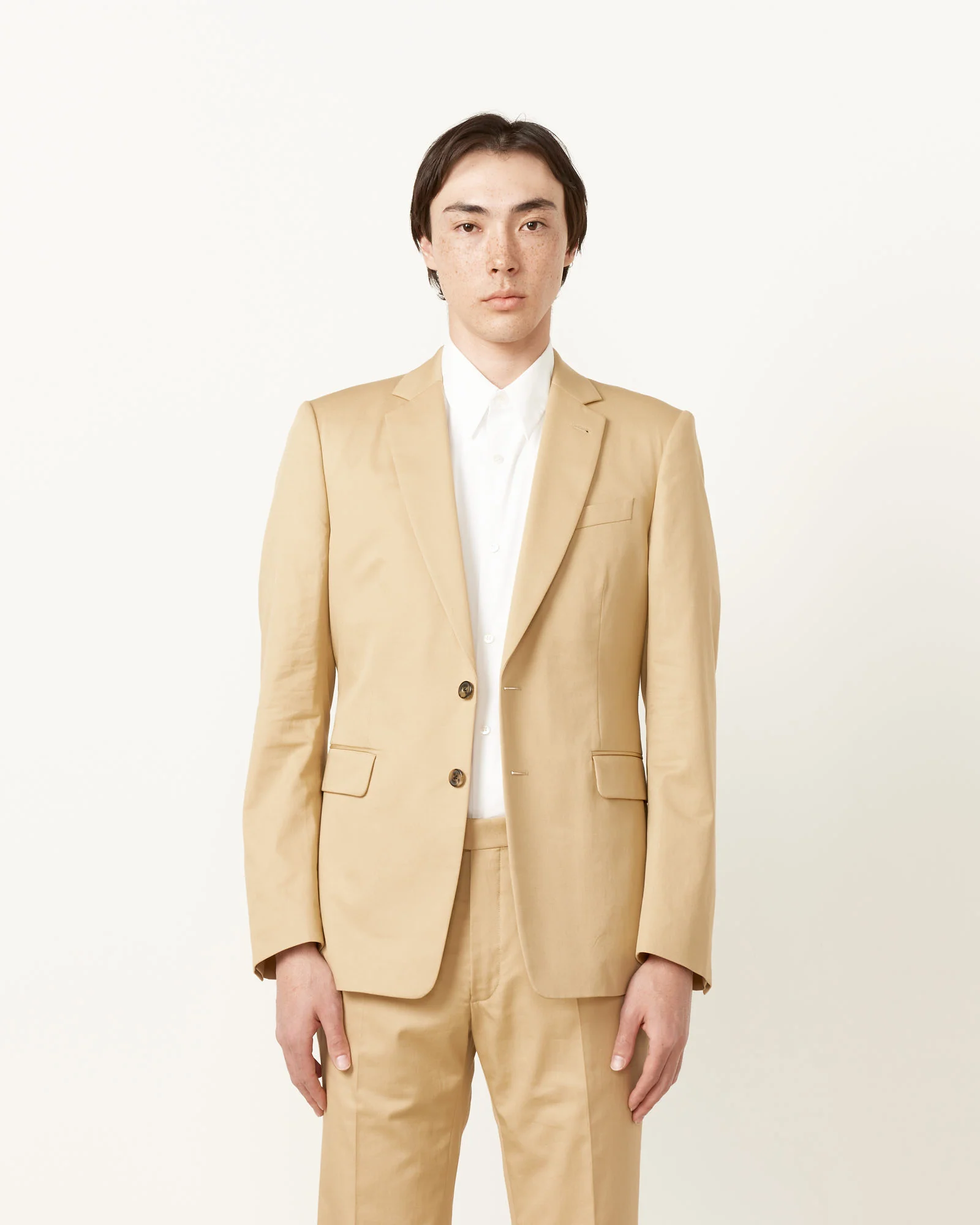 Slim Fit Suit in Beige - Image 3
