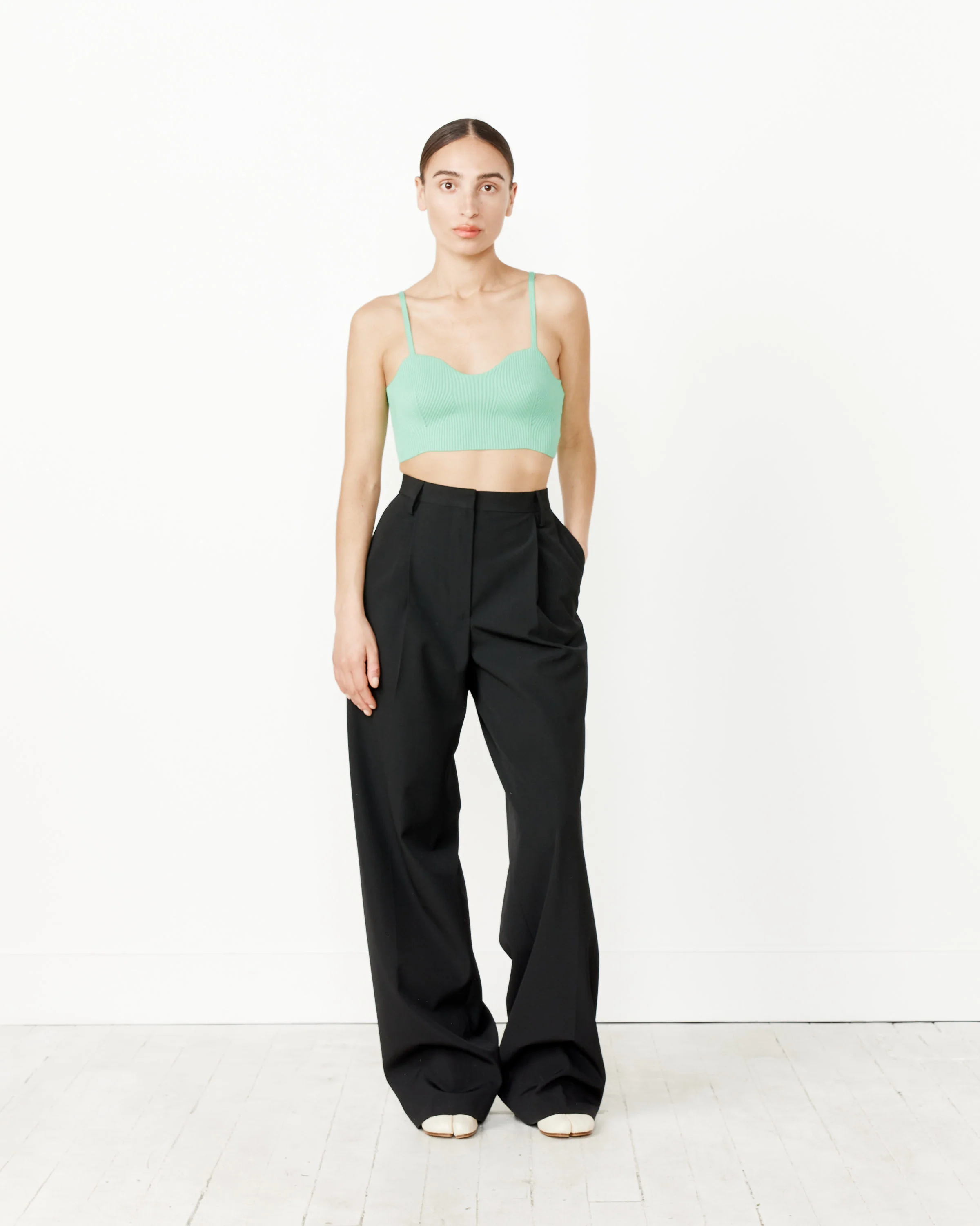 Pleated Pants in Black - Image 2