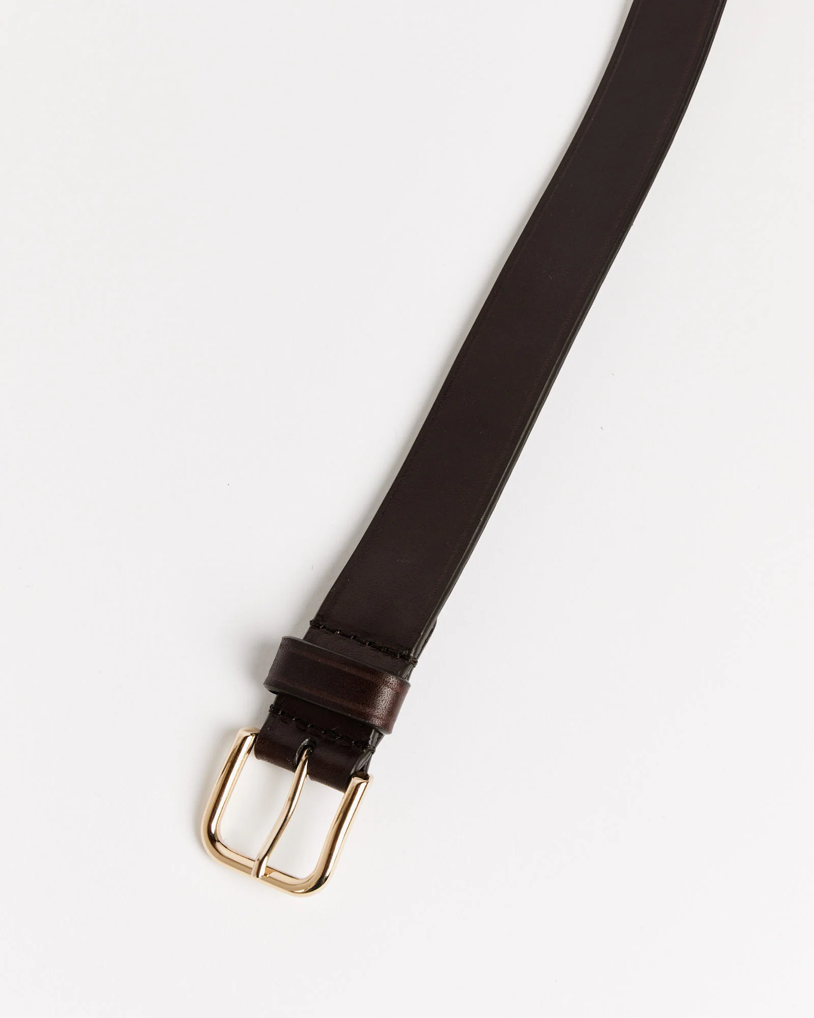 Leather Belt in Dark Brown - Image 3