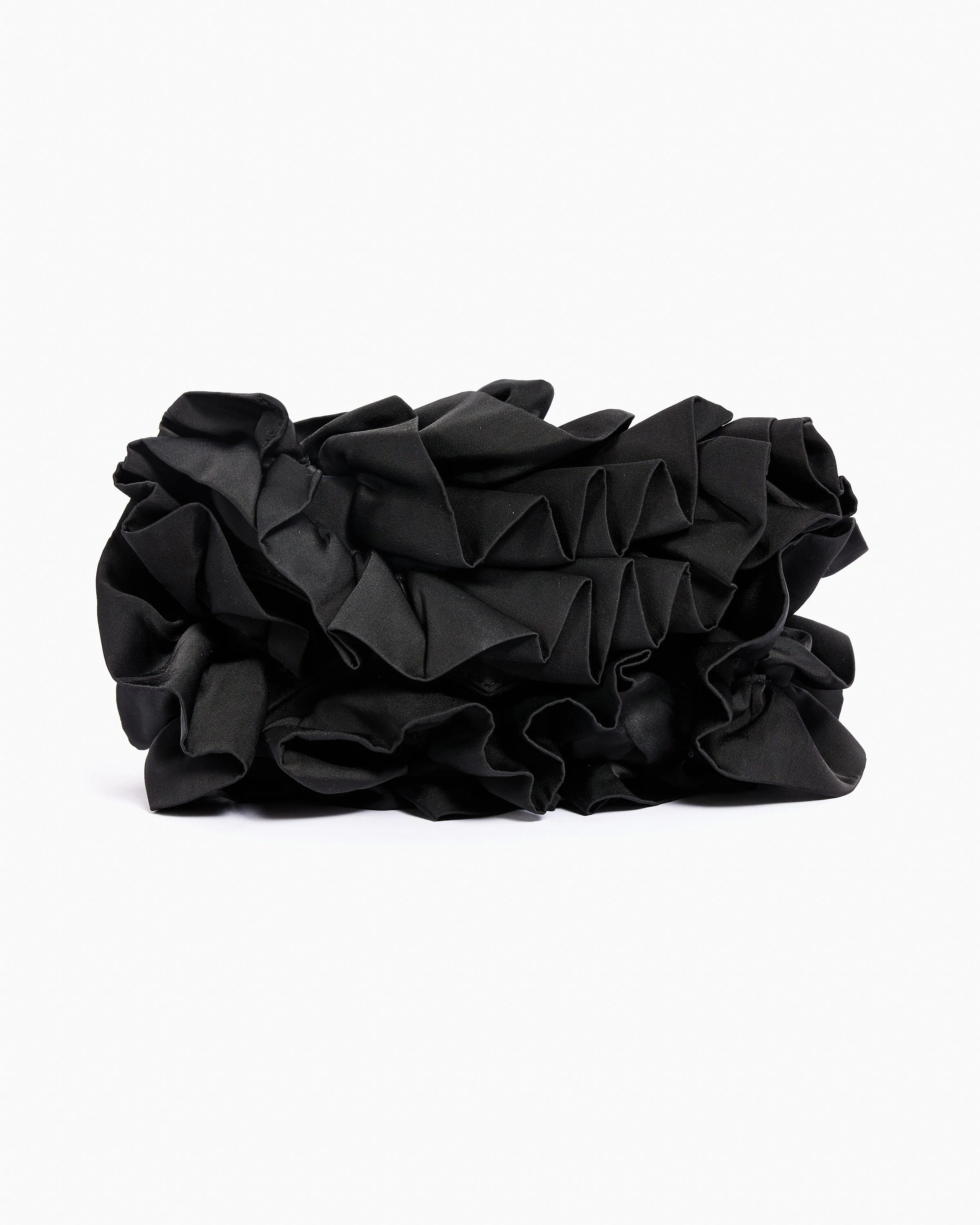 Ruffled Bag in Black