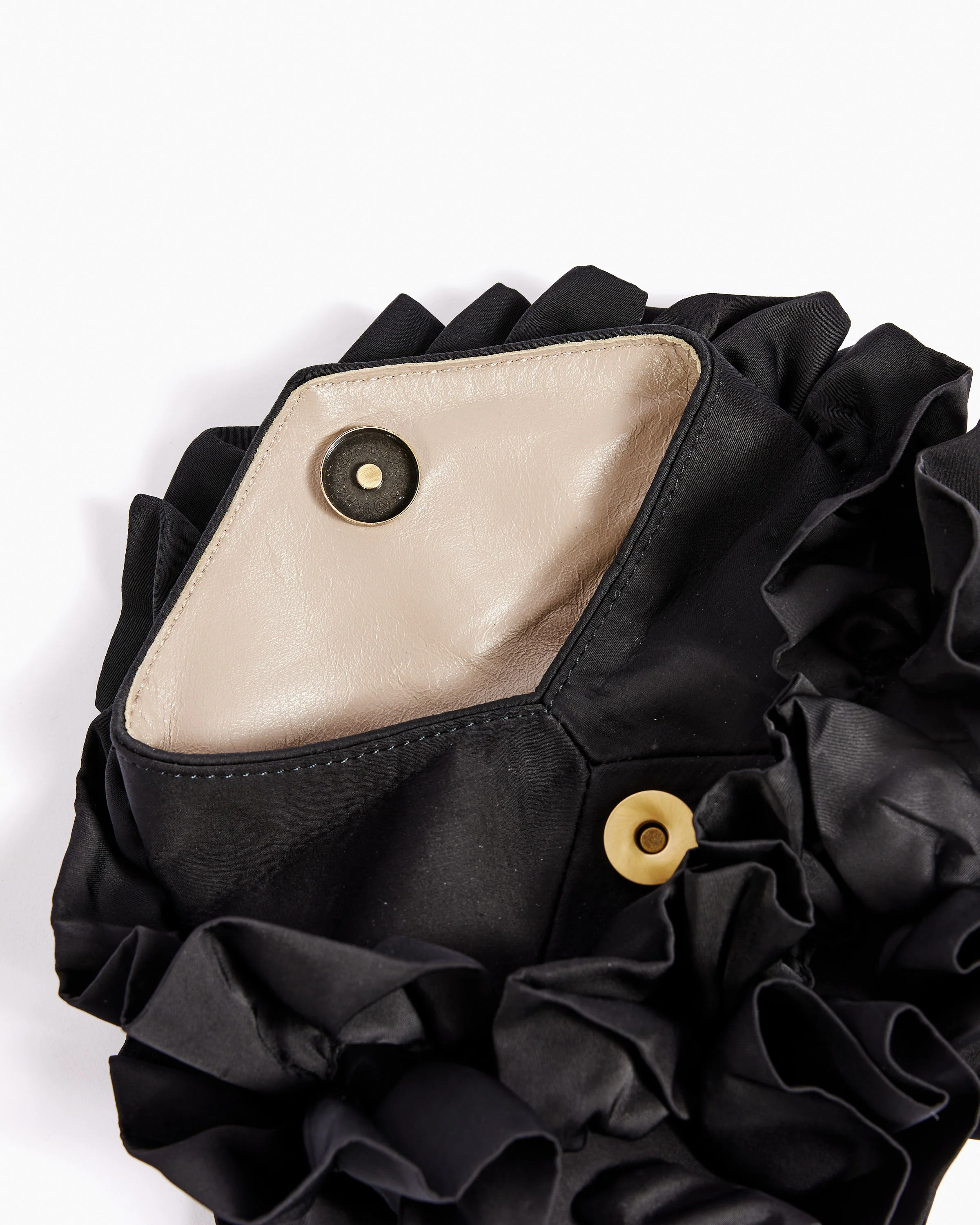 Ruffled Bag in Black - Image 3